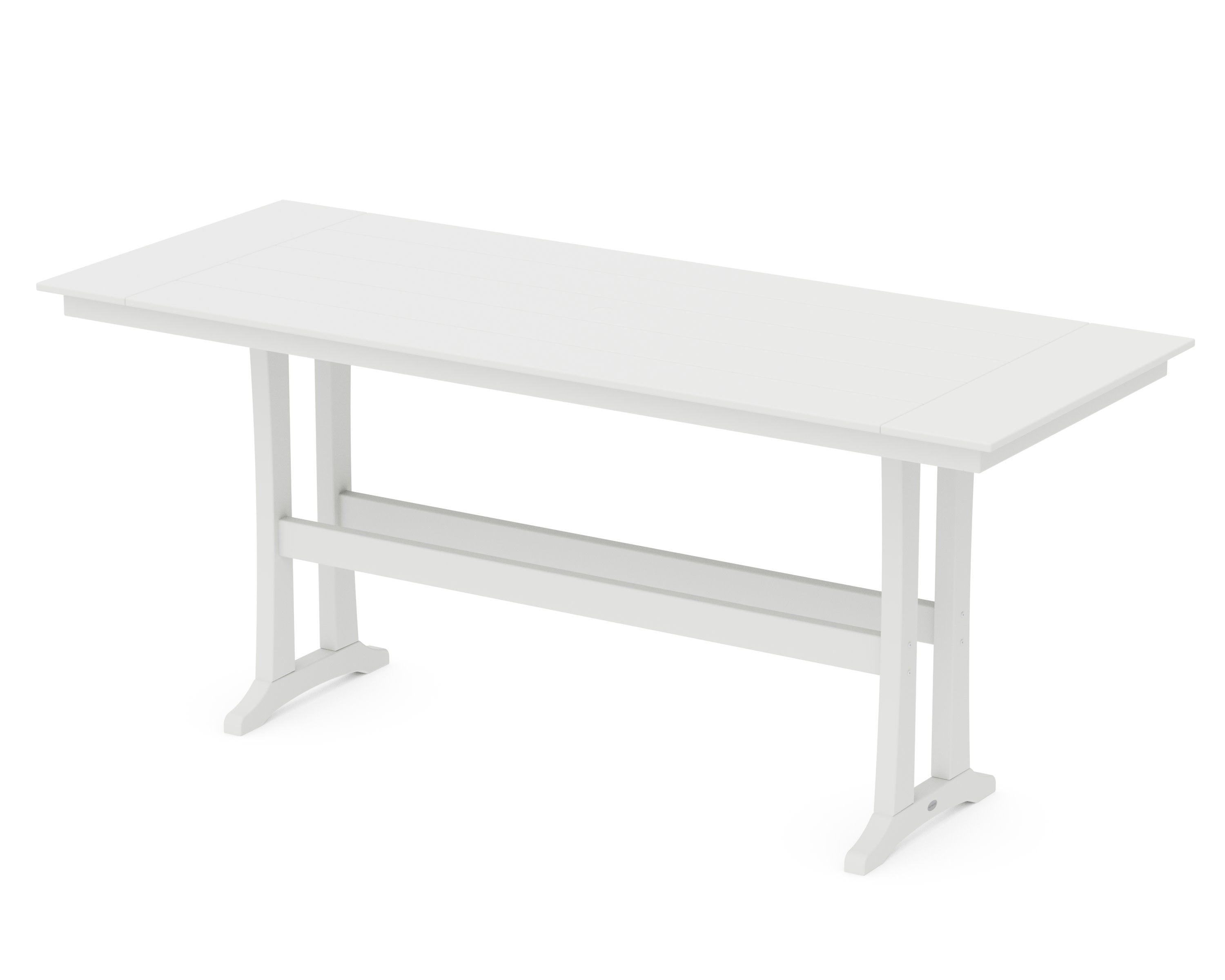 Farmhouse Trestle 38 x 96 Bar Table in Classic White