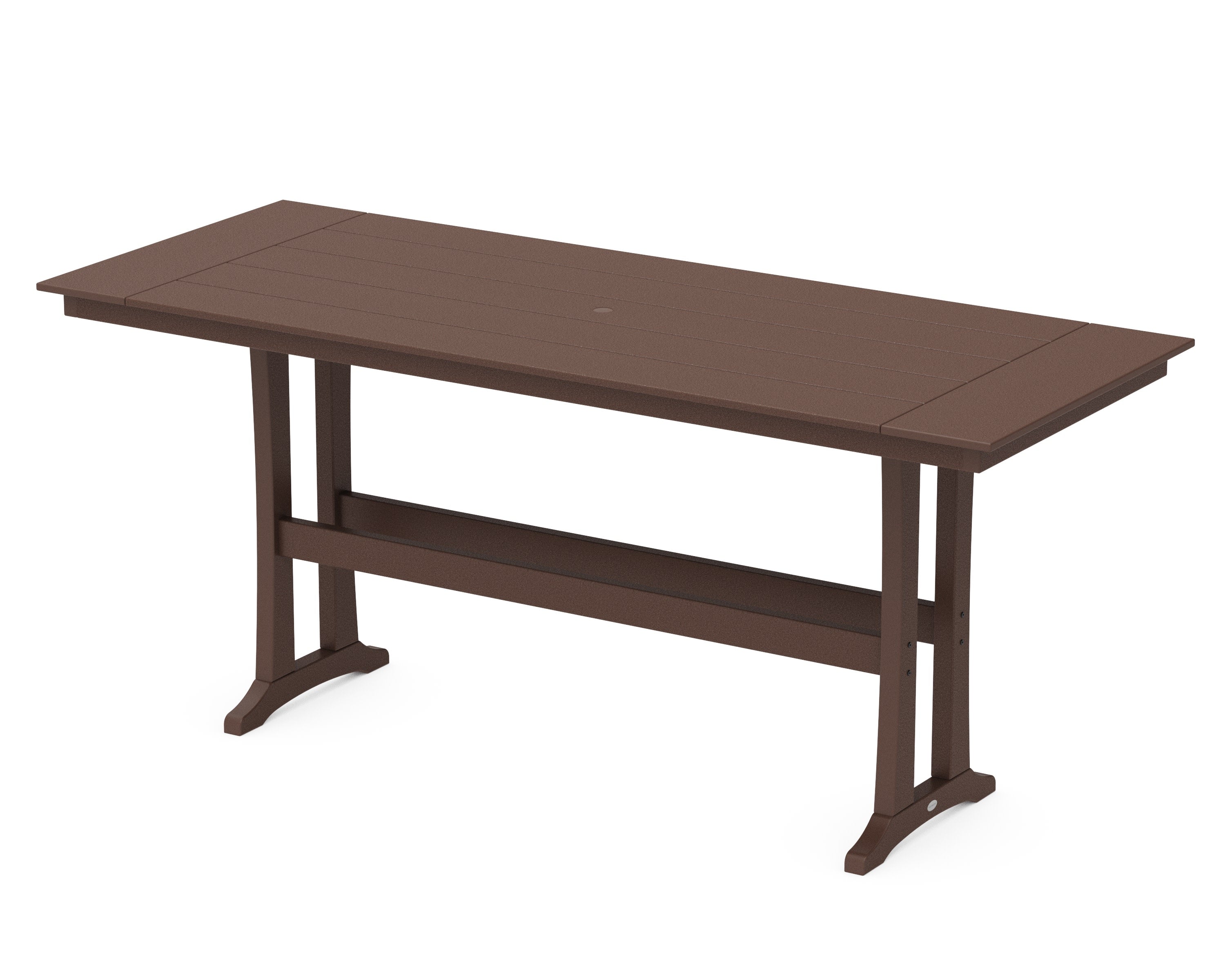 Farmhouse Trestle 38 x 96 Bar Table in Vintage Lantern