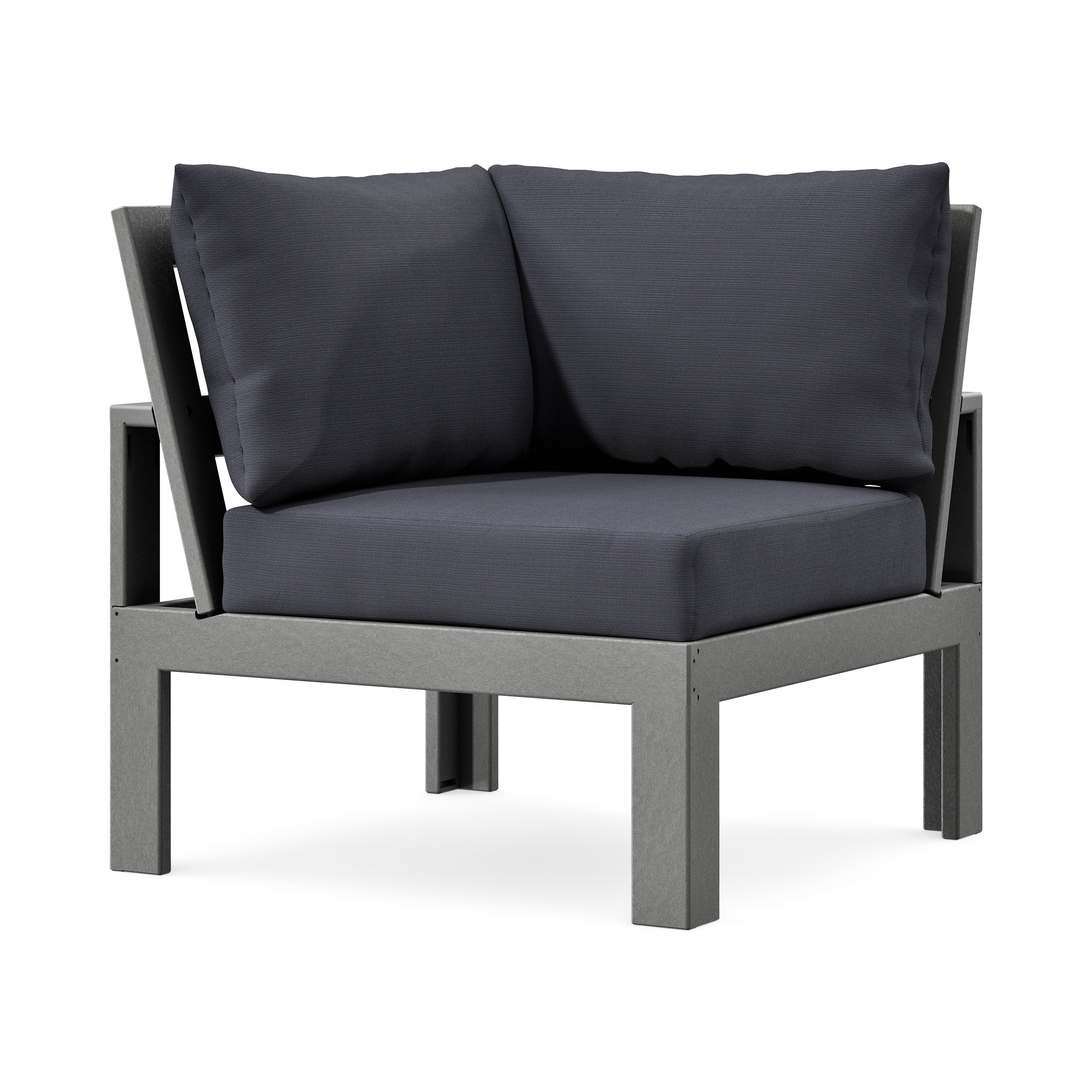 Modular Corner Chair in Slate Grey / Midnight Linen
