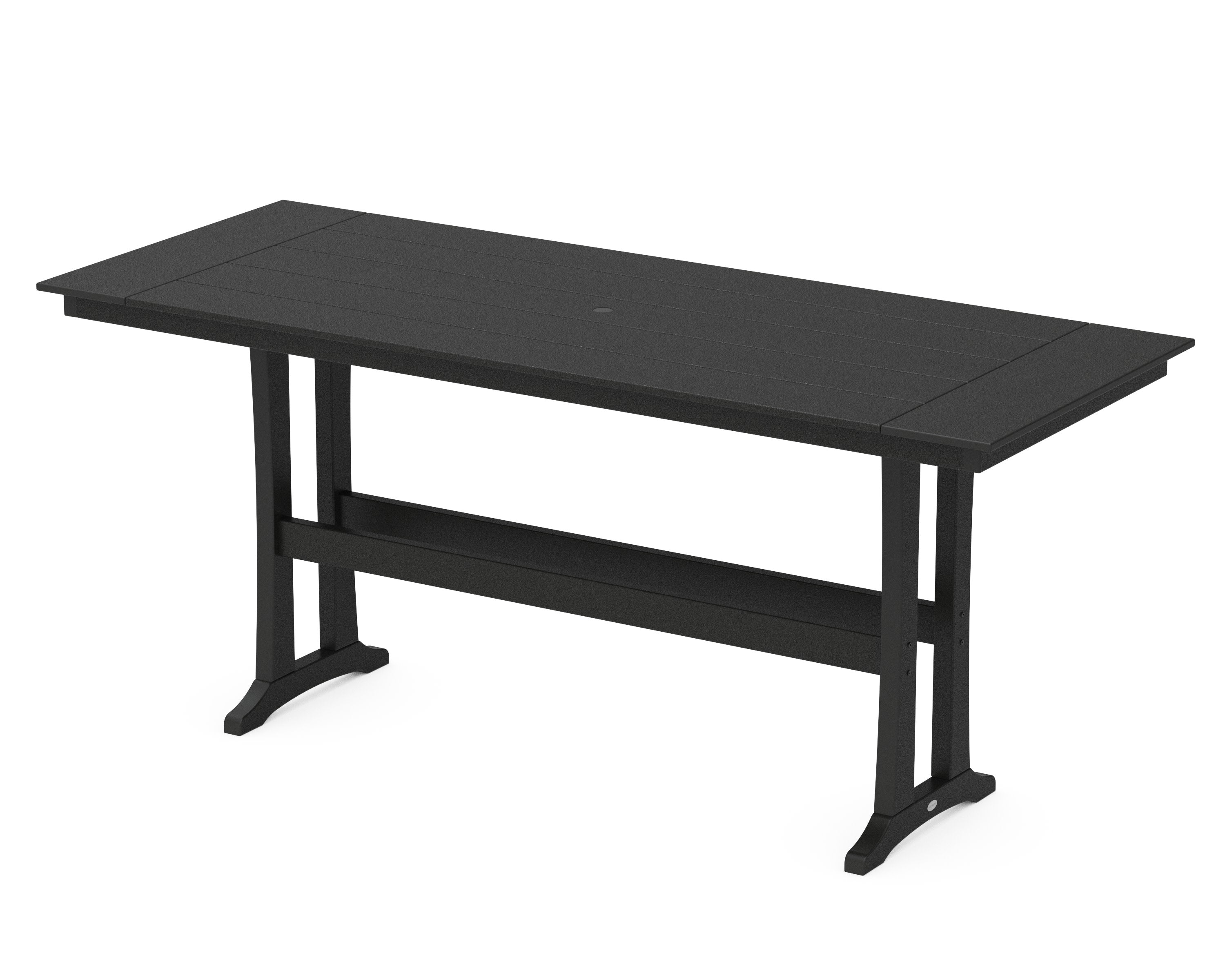 Farmhouse Trestle 38 x 96 Bar Table in Charcoal Black