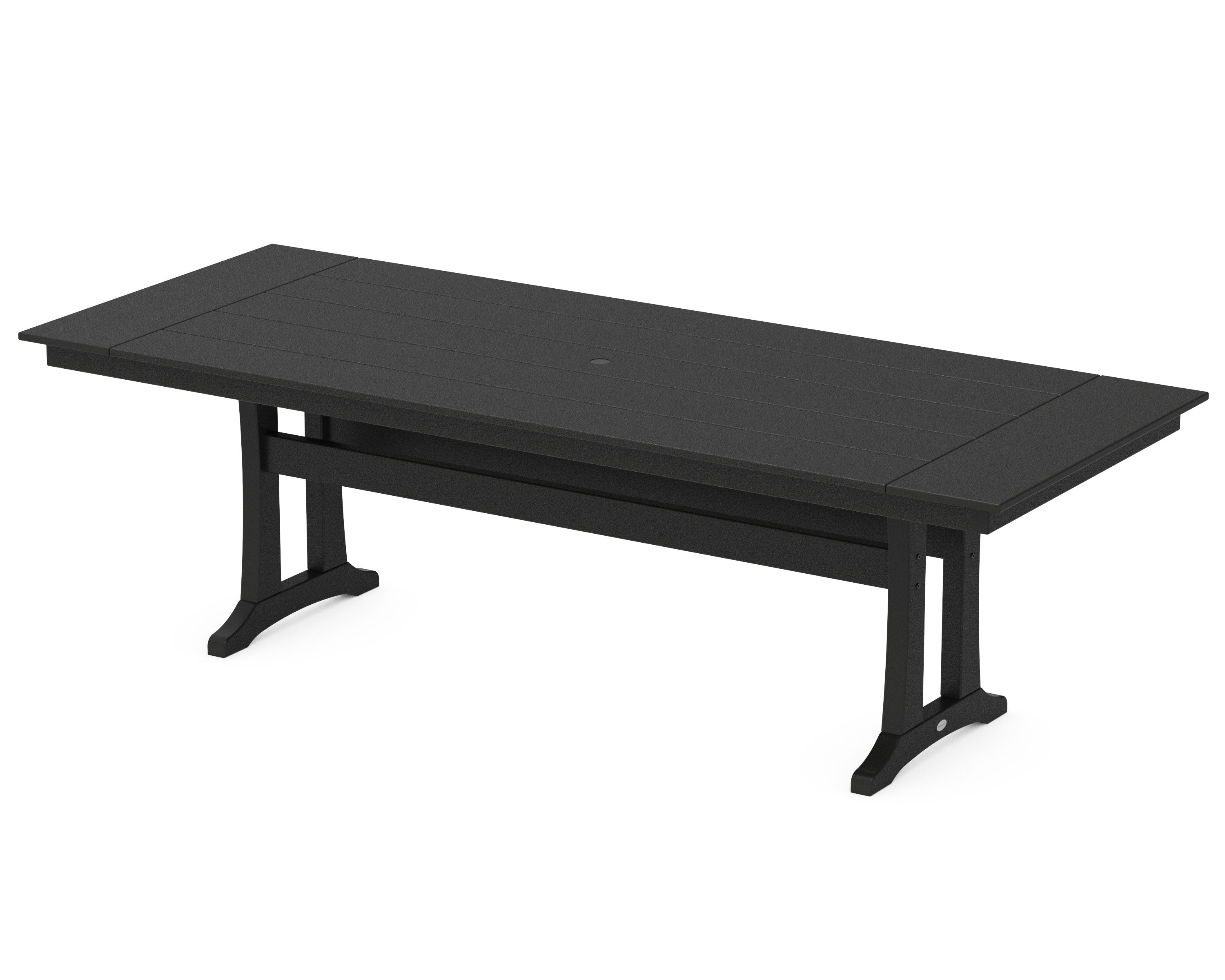 Farmhouse Trestle 38 x 96 Dining Table in Charcoal Black