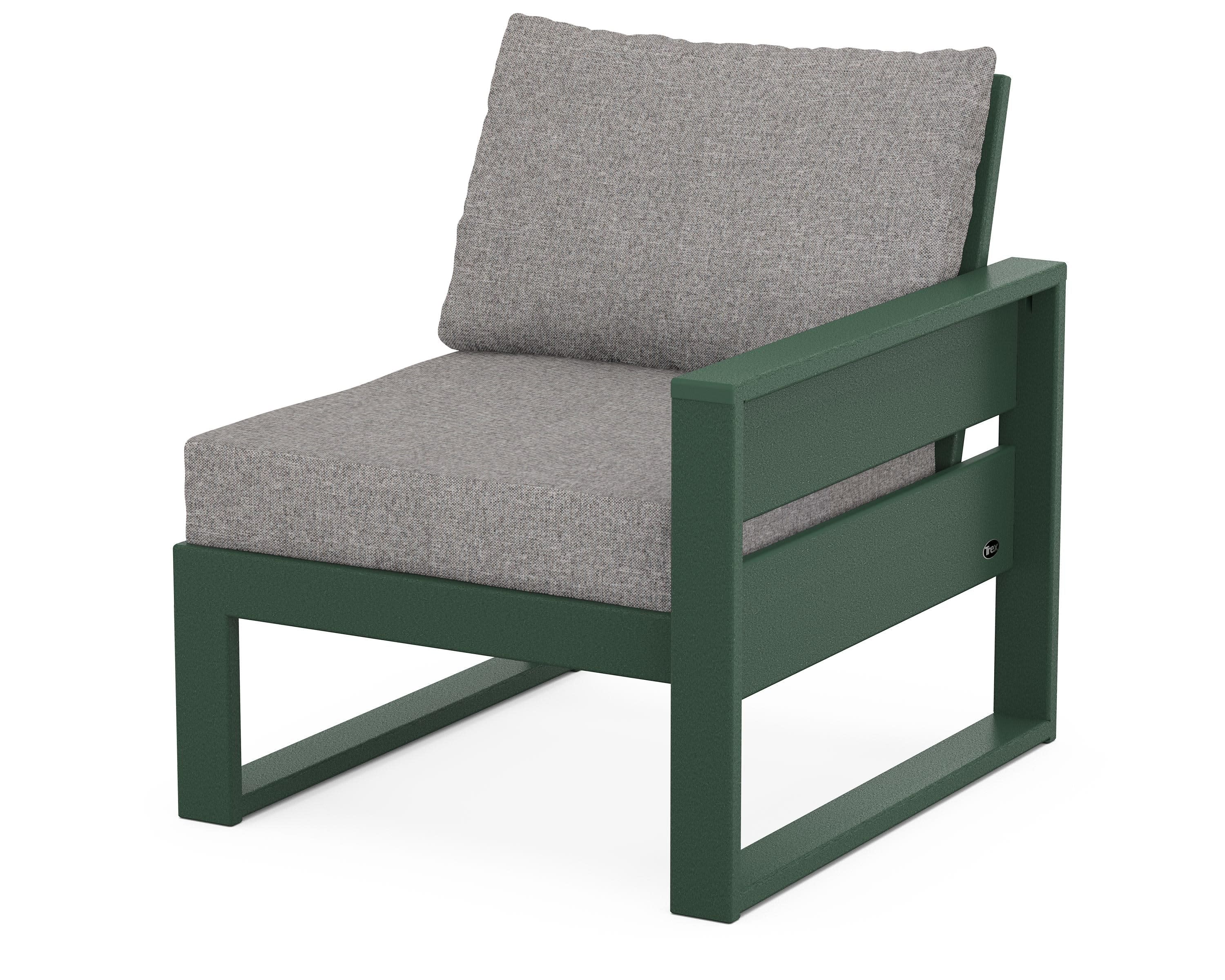 Eastport Modular Right Arm Chair in Rainforest Canopy / Grey Mist