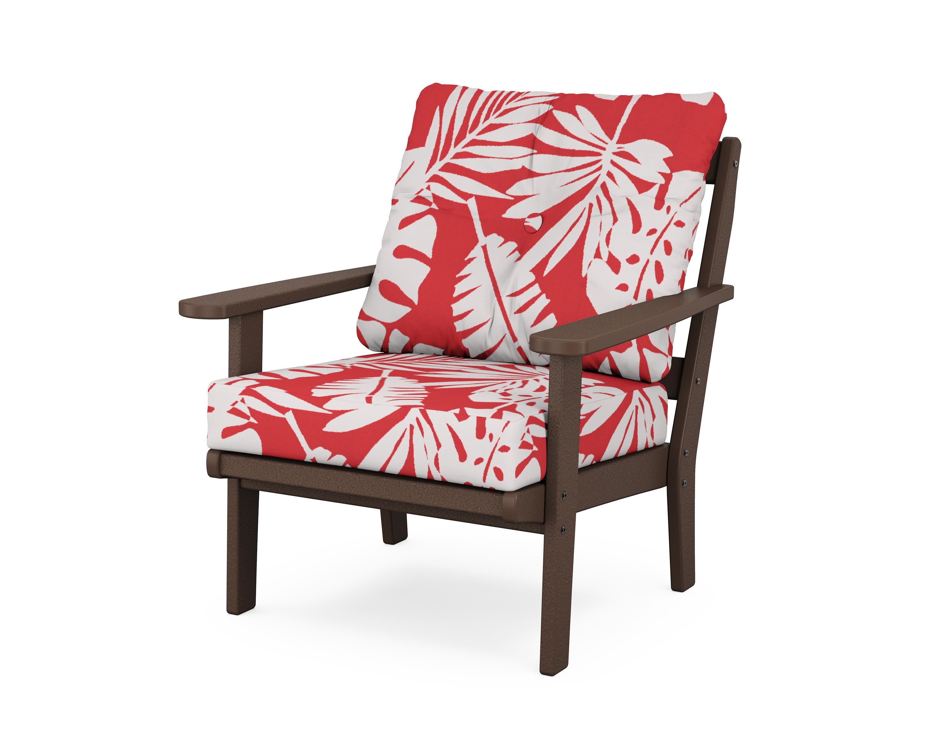 Cape Cod Deep Seating Chair in Vintage Lantern / Leaf Crimson