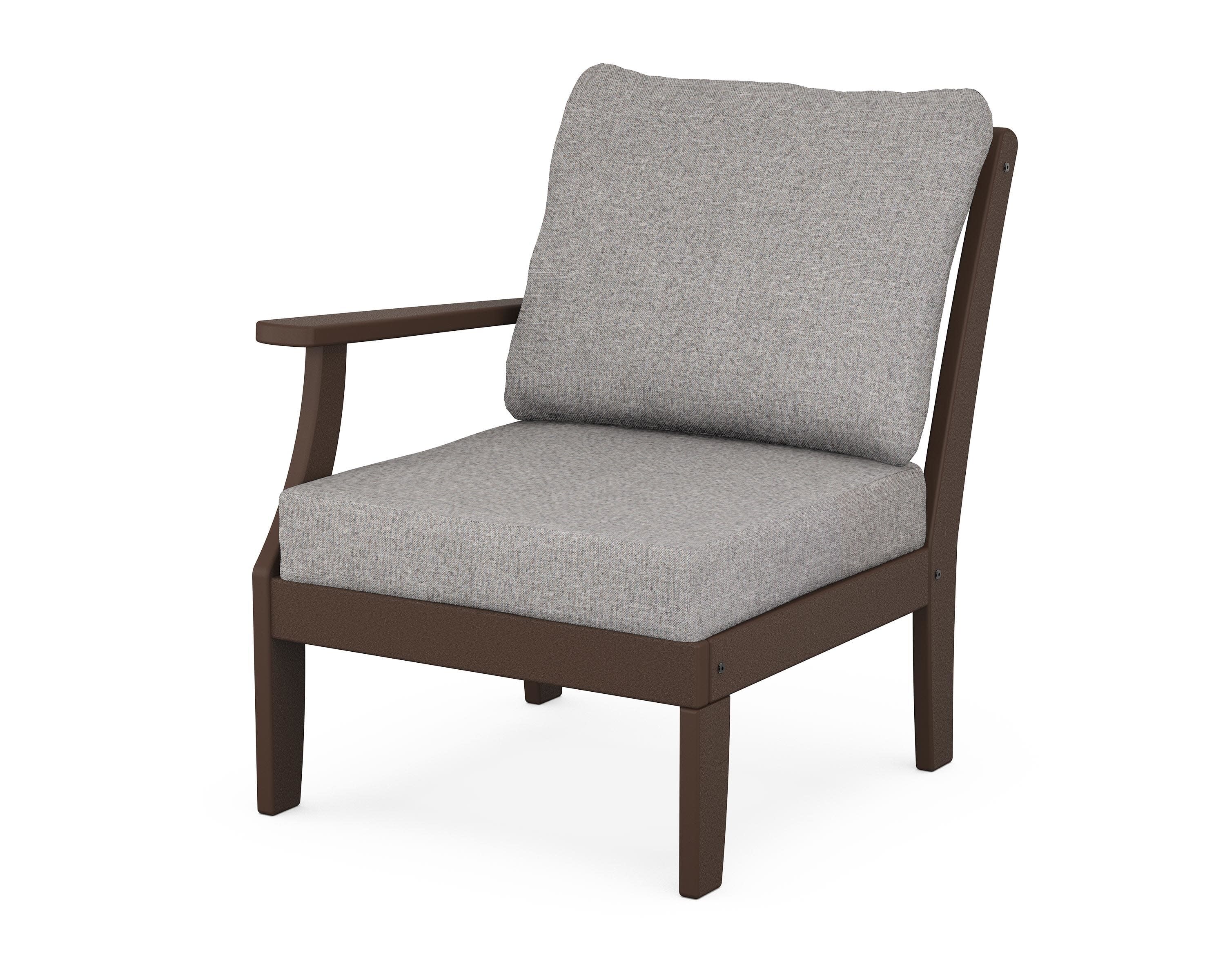 Yacht Club Modular Left Arm Chair in Vintage Lantern / Grey Mist
