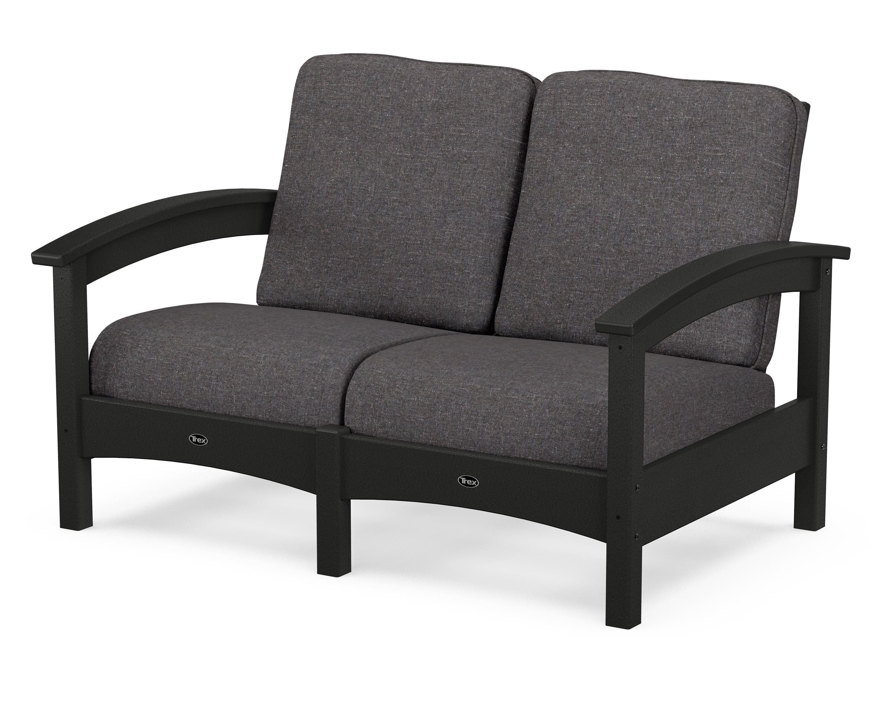 Rockport Club Loveseat in Charcoal Black / Ash Charcoal