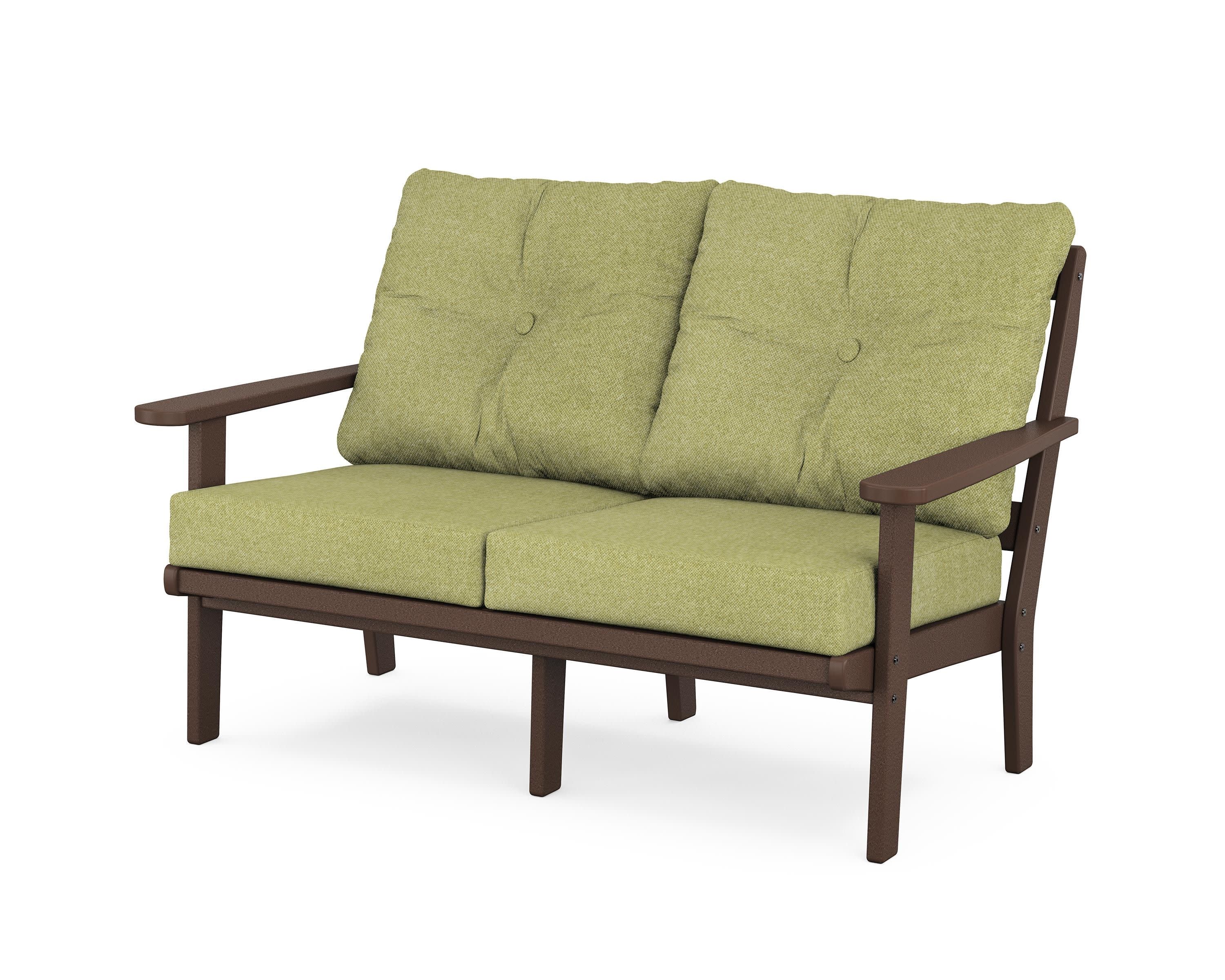 Cape Cod Deep Seating Loveseat in Vintage Lantern / Chartreuse Boucle