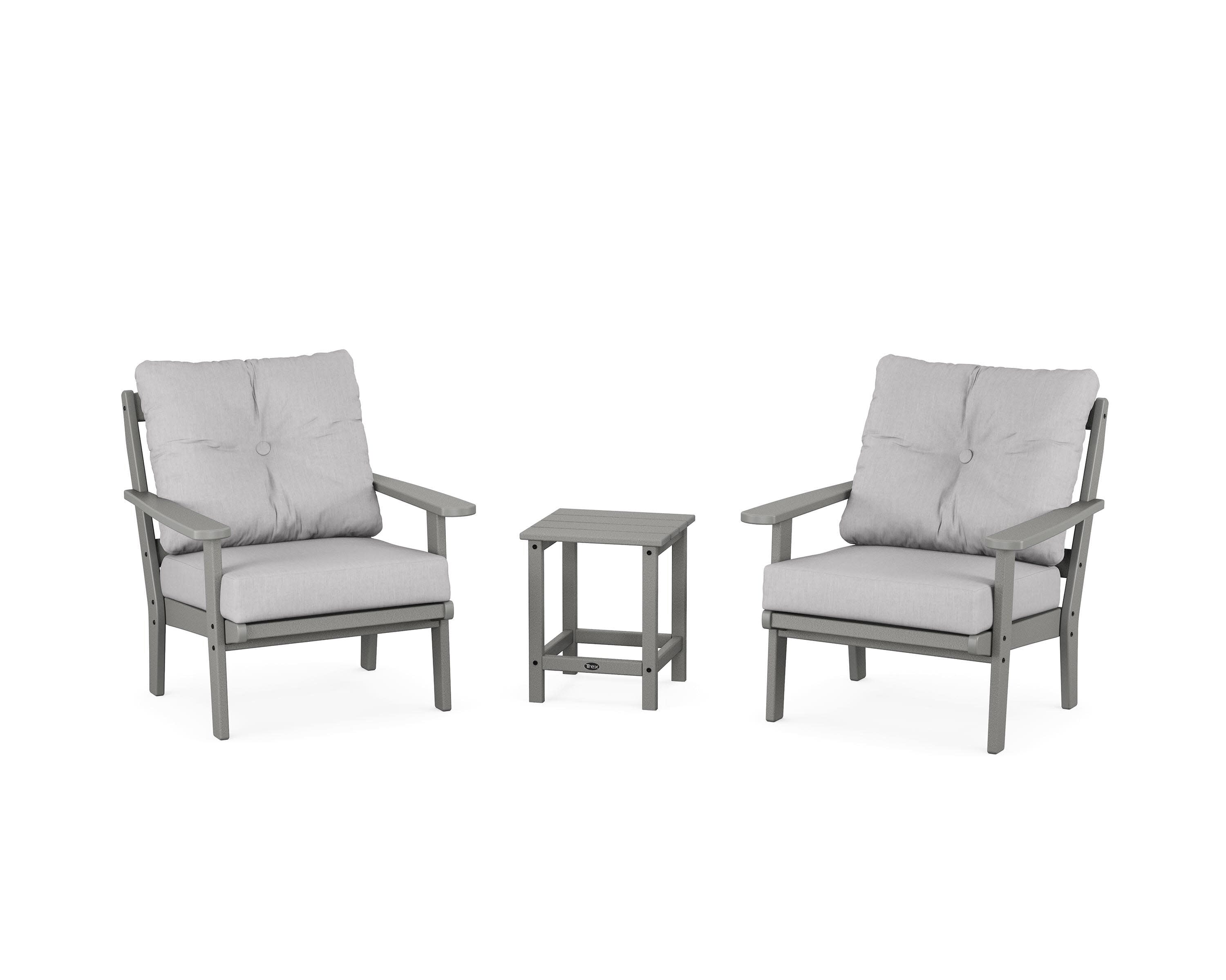Cape Cod 3-Piece Deep Seating Set in Stepping Stone / Granite