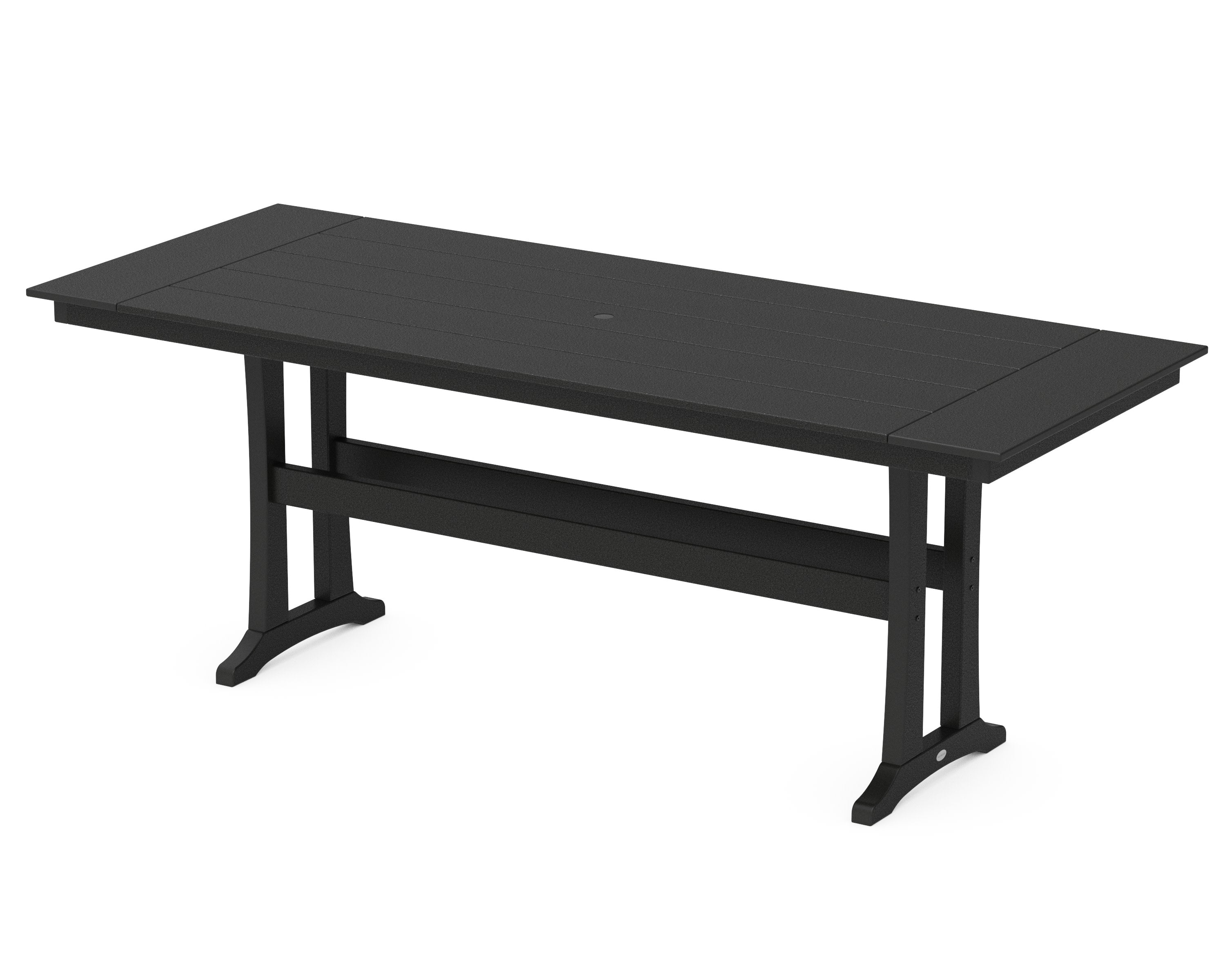 Farmhouse Trestle 38 x 96 Counter Table in Charcoal Black