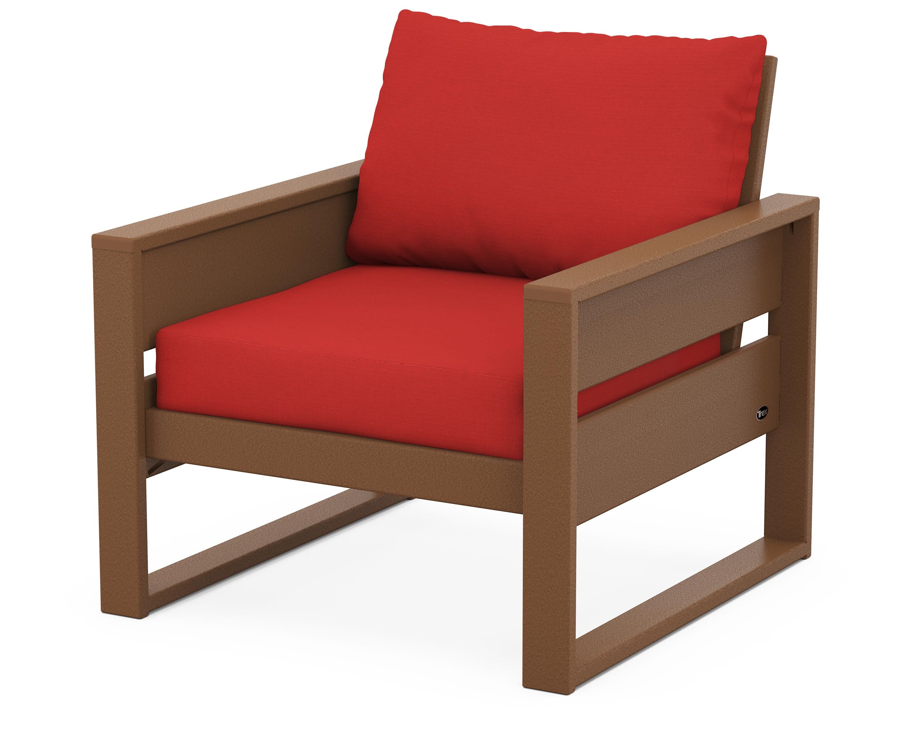 Eastport Club Chair in Tree House / Crimson Linen