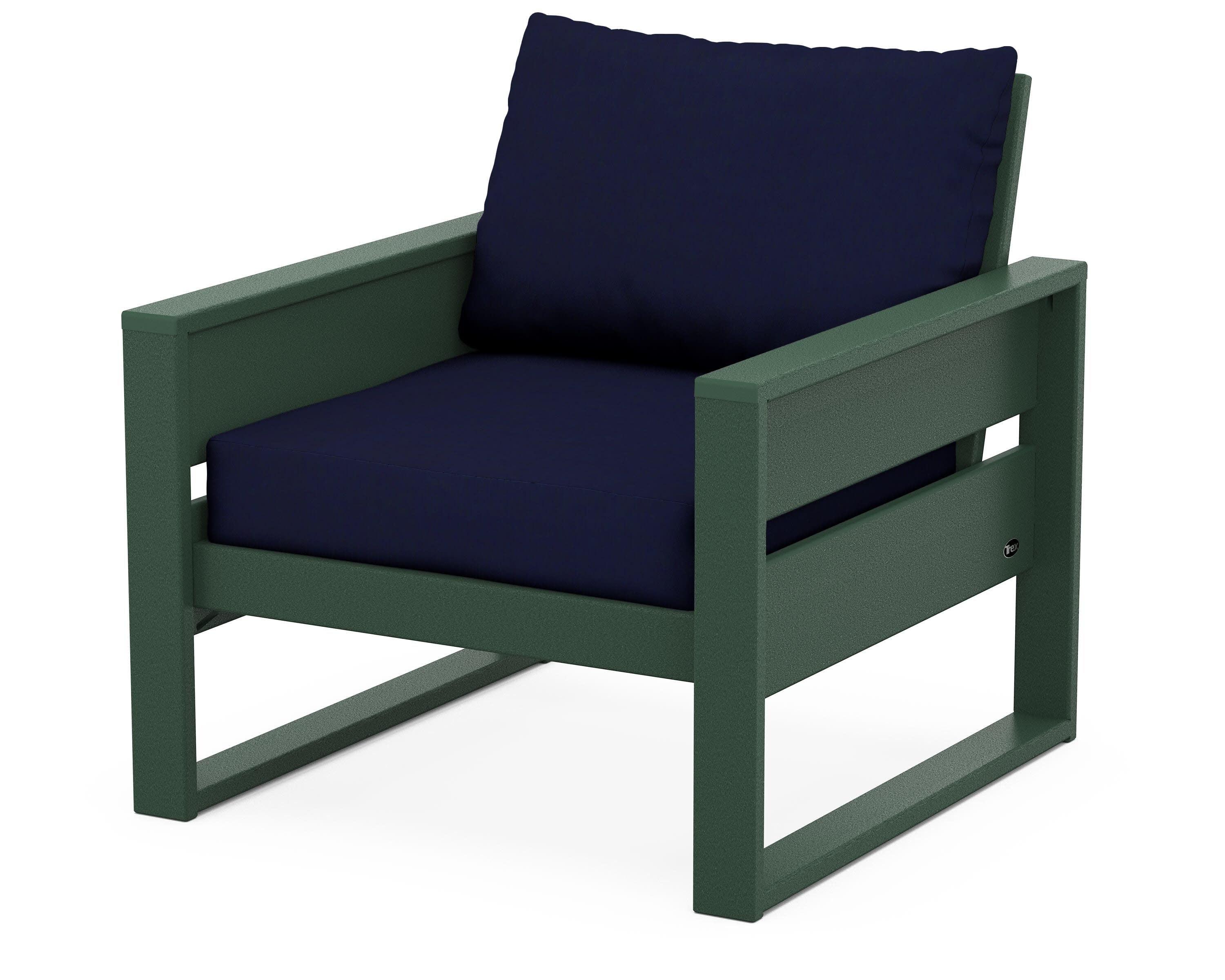 Eastport Club Chair in Rainforest Canopy / Navy
