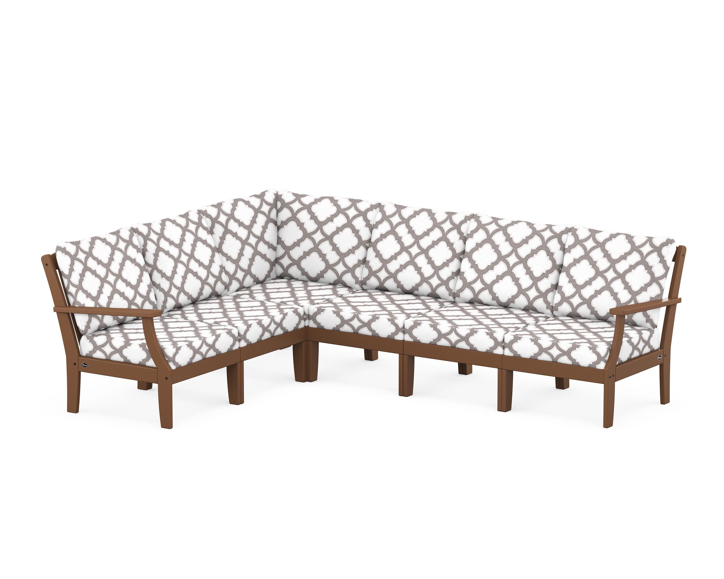 Yacht Club Modular 6-Piece Deep Seating Set in Tree House / Trellis Grey Mist