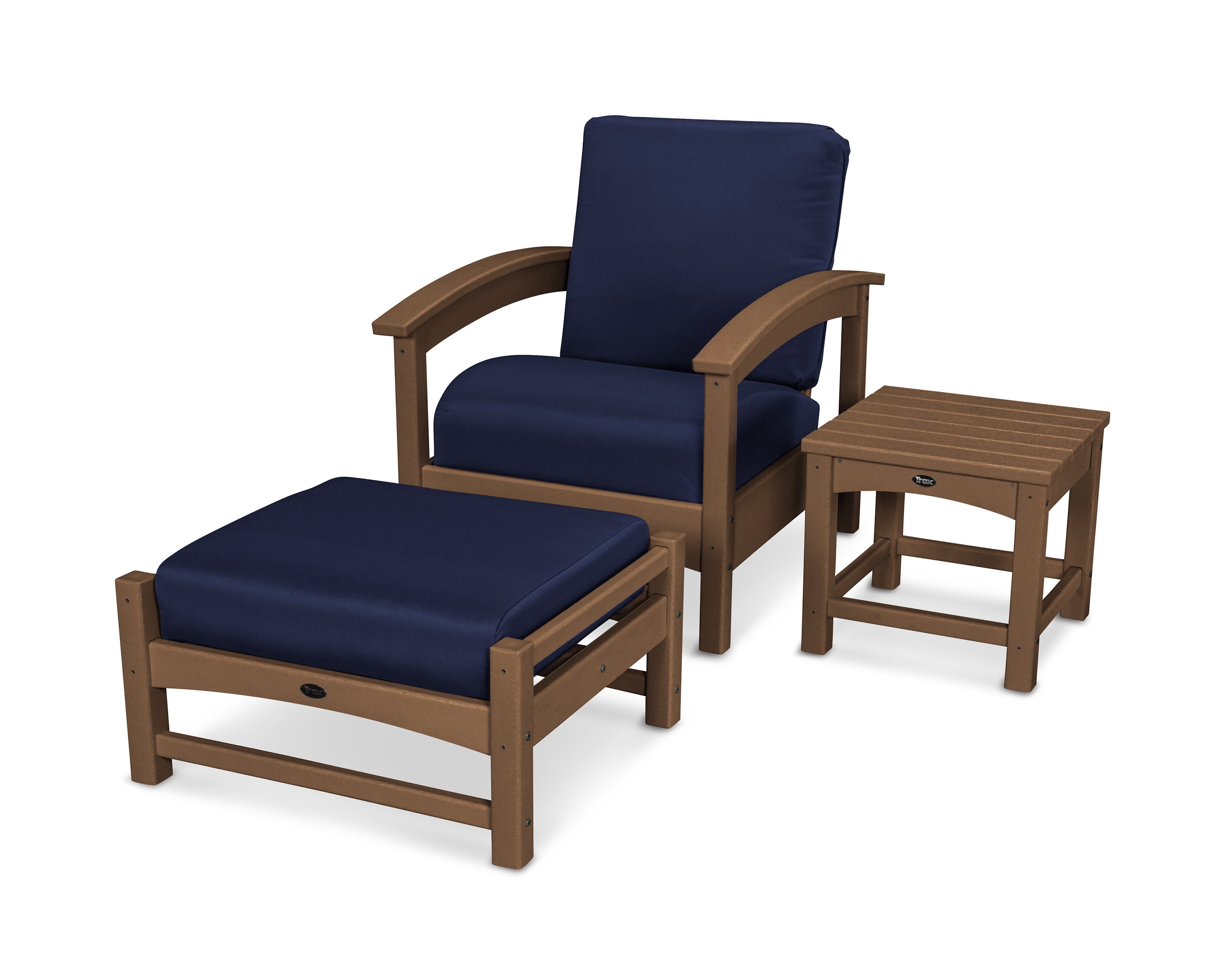 Rockport 3-Piece Deep Seating Set in Tree House / Navy