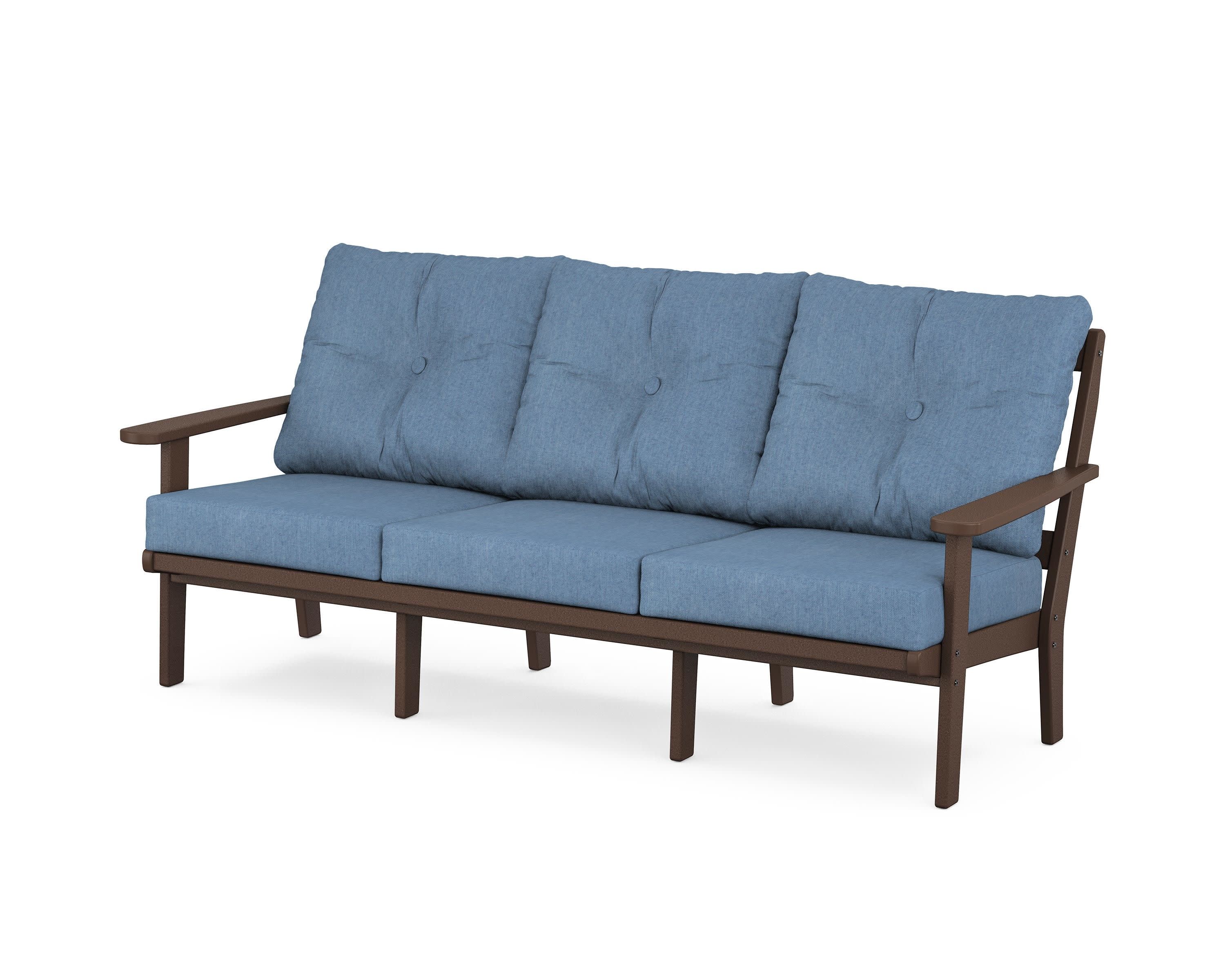 Cape Cod Deep Seating Sofa in Vintage Lantern / Sky Blue