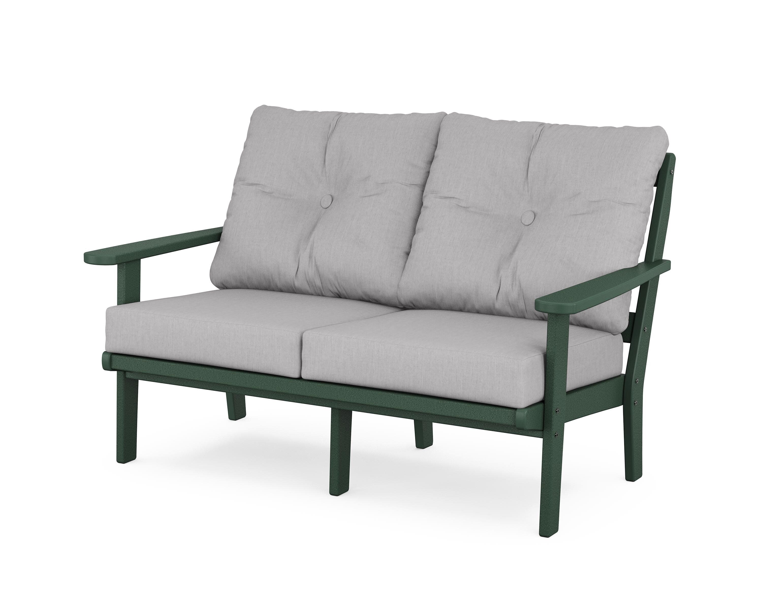 Cape Cod Deep Seating Loveseat in Rainforest Canopy / Granite