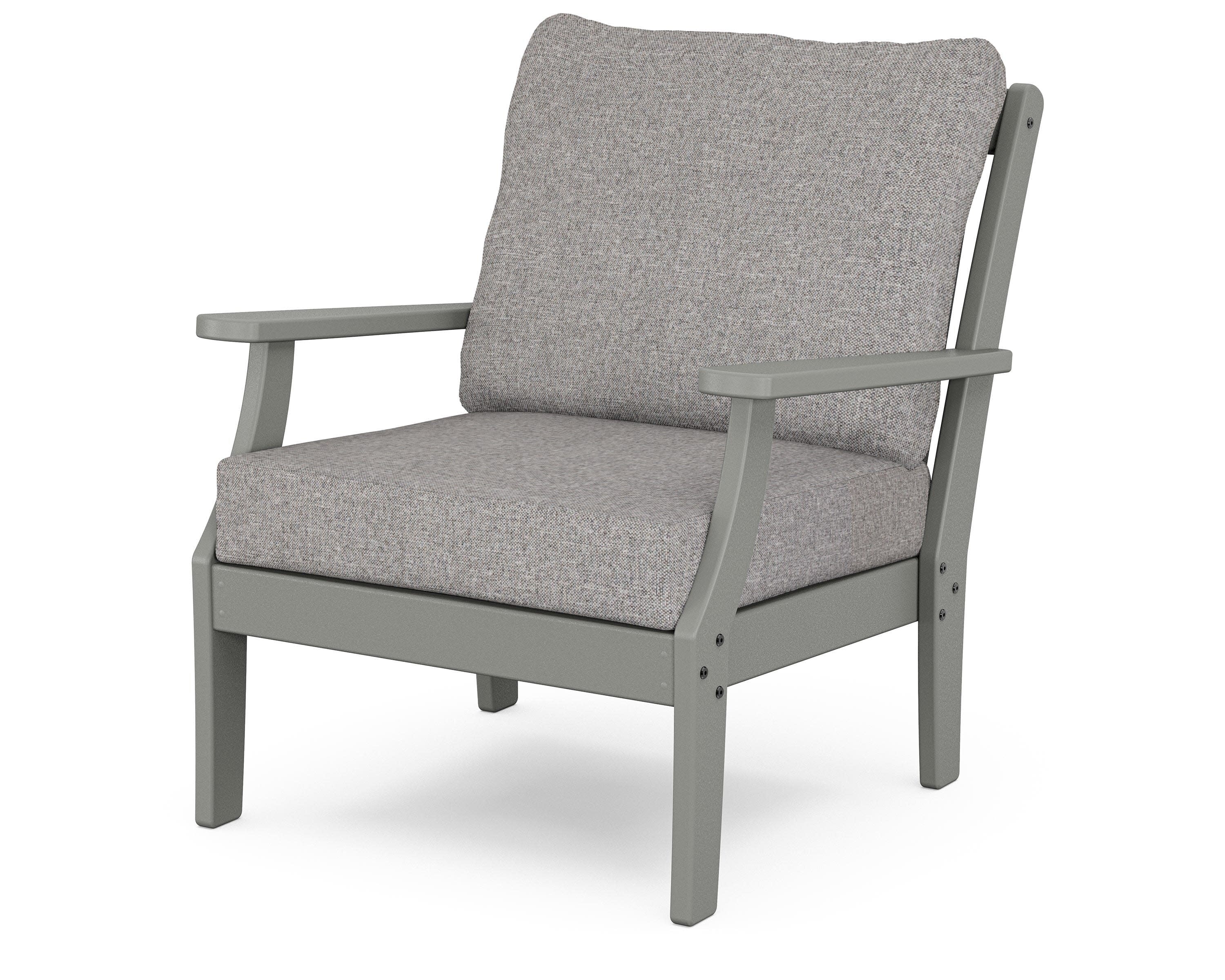 Yacht Club Deep Seating Chair in Stepping Stone / Grey Mist