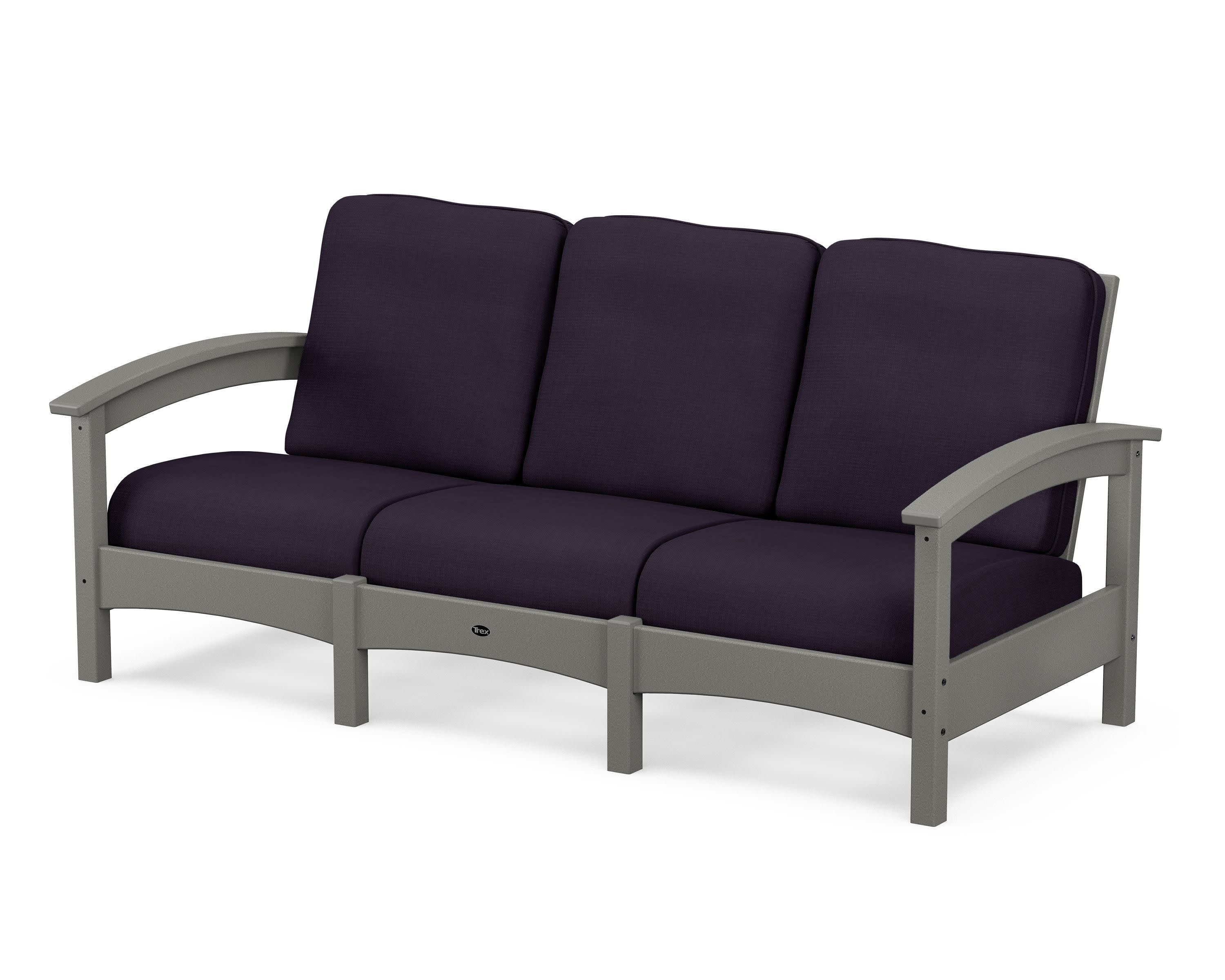 Rockport Club Sofa in Stepping Stone / Navy Linen