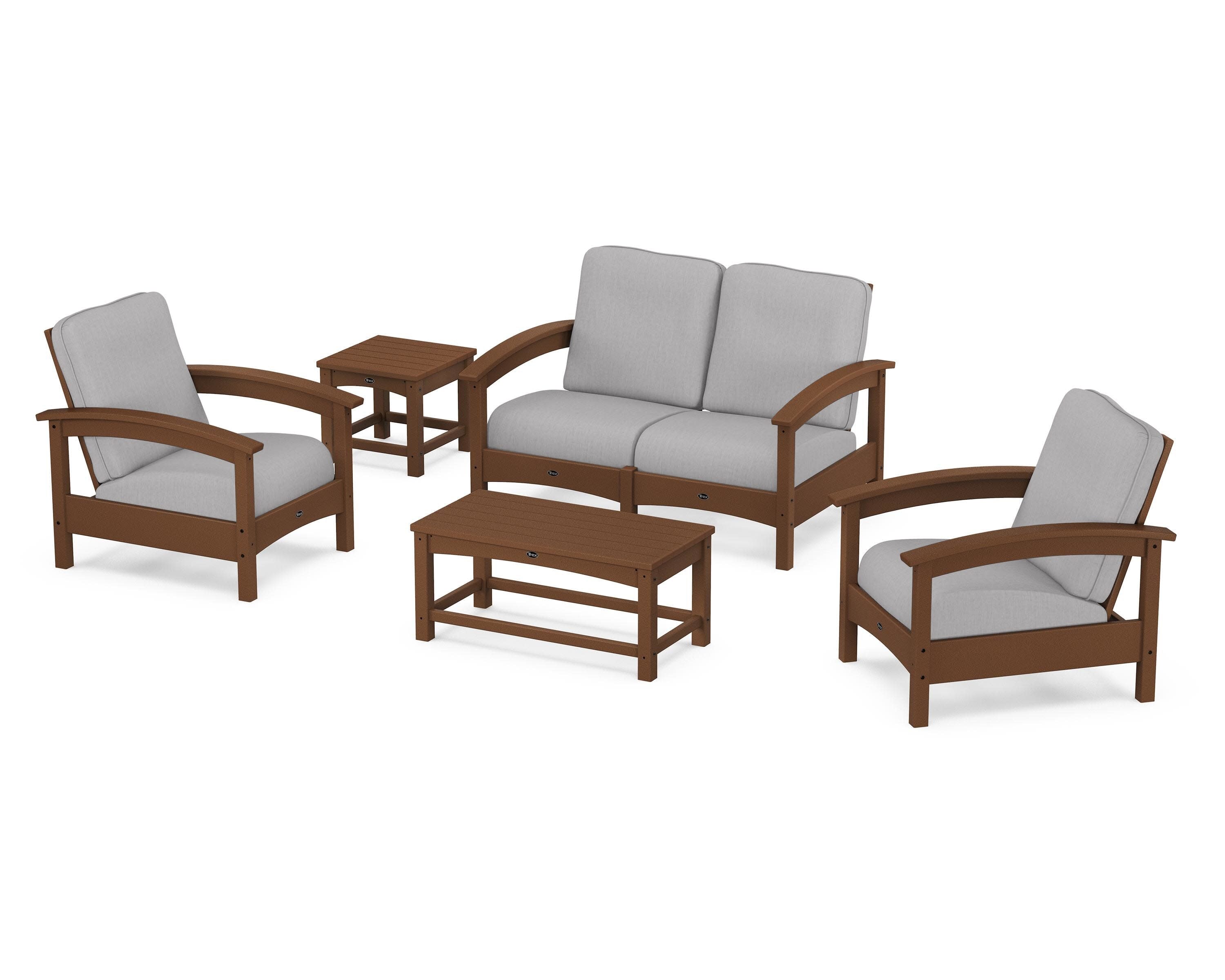 Rockport Club 6-Piece Deep Seating Conversation Set in Tree House / Granite