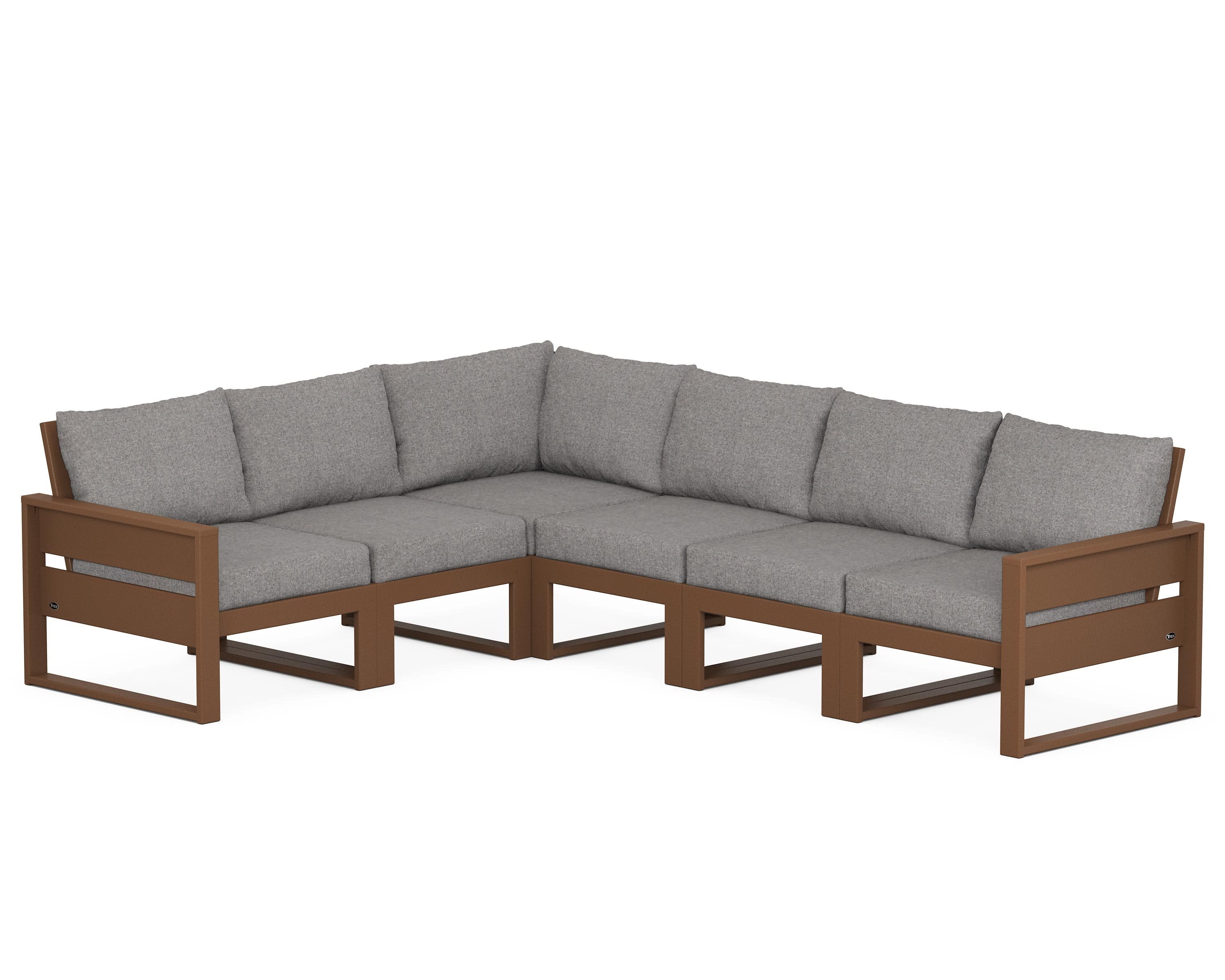 Eastport 6-Piece Sectional in Tree House / Grey Mist
