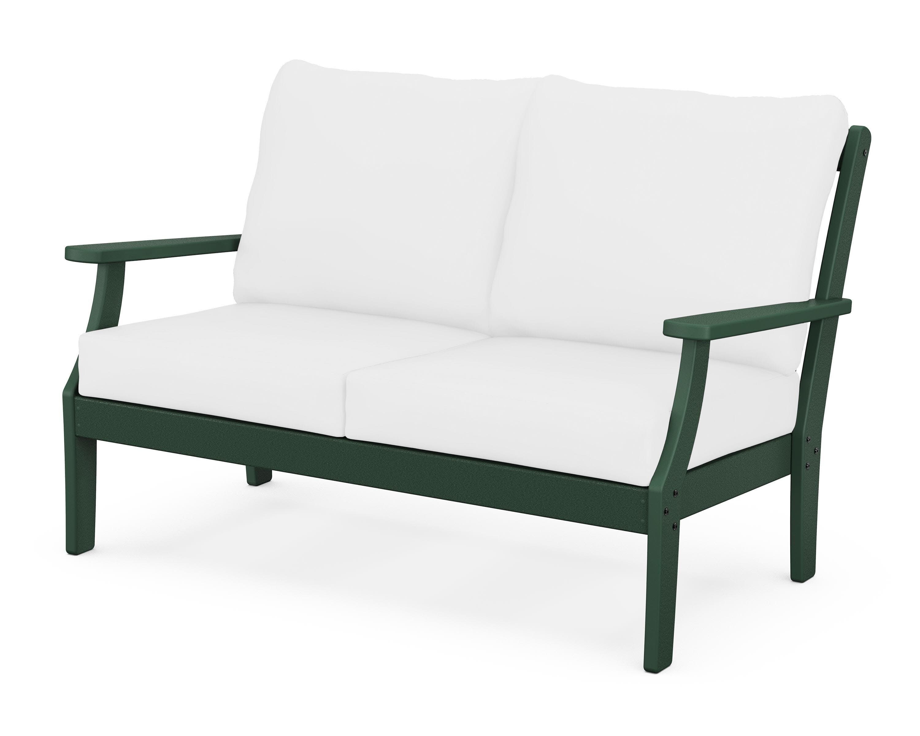 Yacht Club Deep Seating Loveseat in Rainforest Canopy / Natural