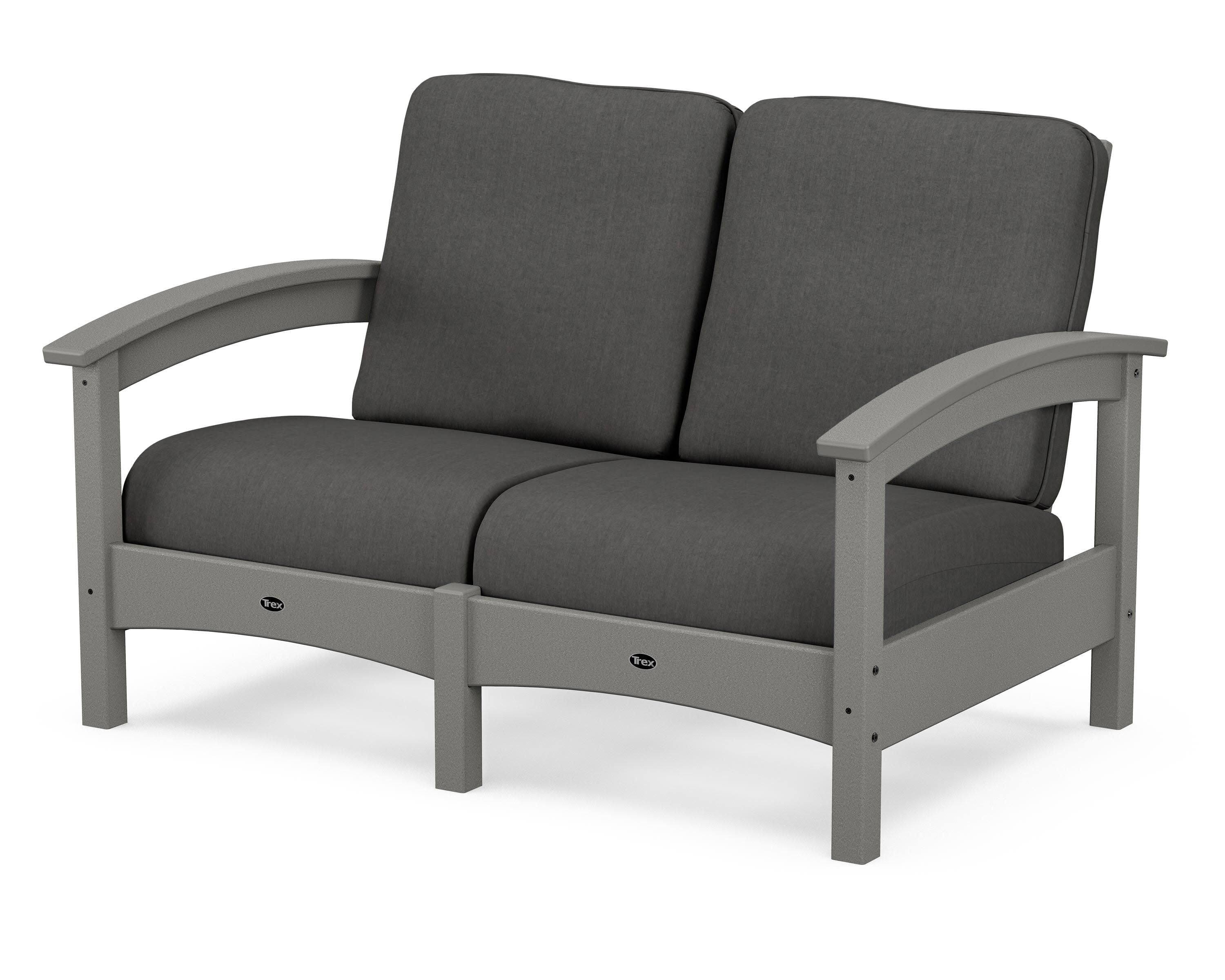 Rockport Club Loveseat in Stepping Stone / Spectrum Carbon
