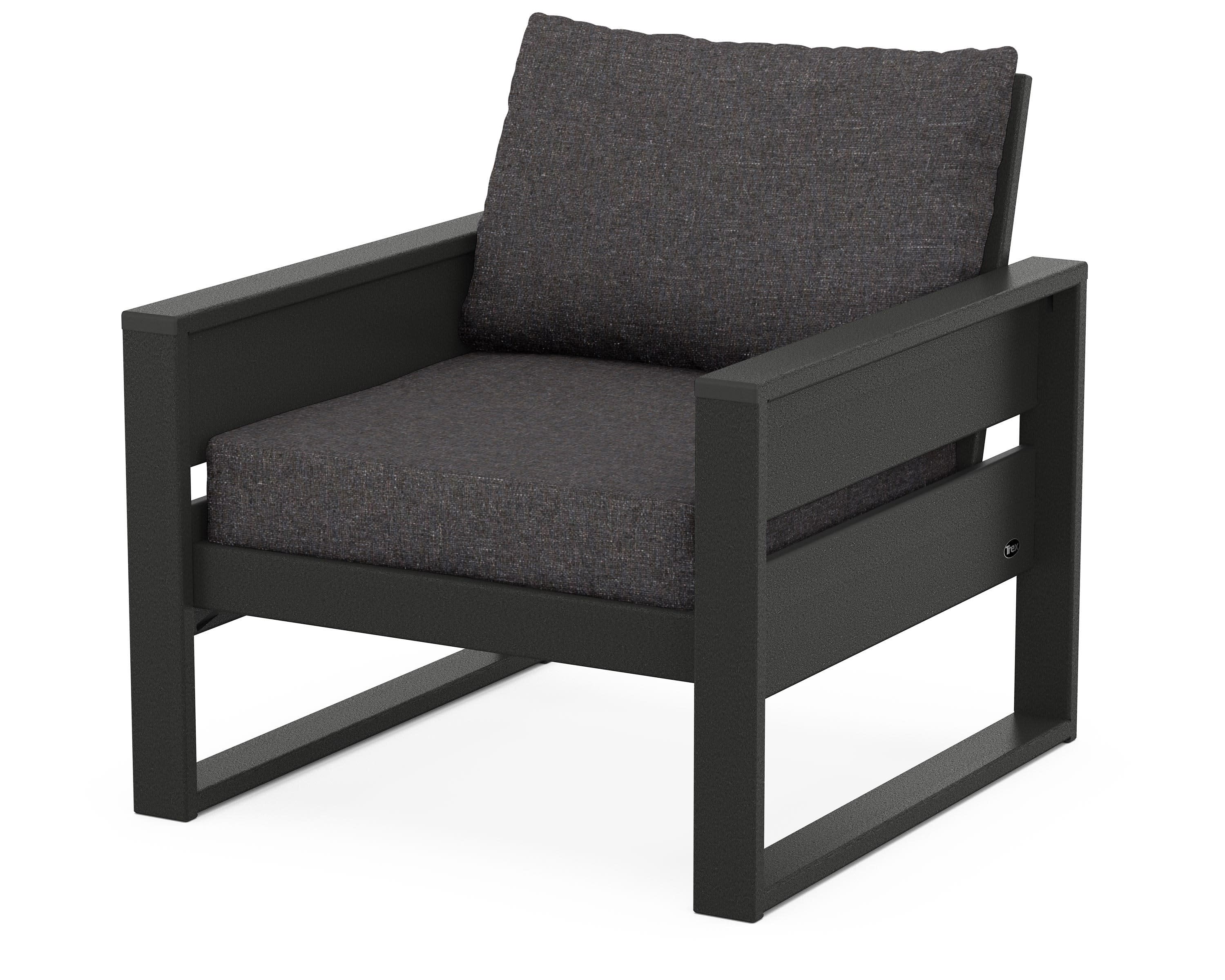 Eastport Club Chair in Charcoal Black / Ash Charcoal