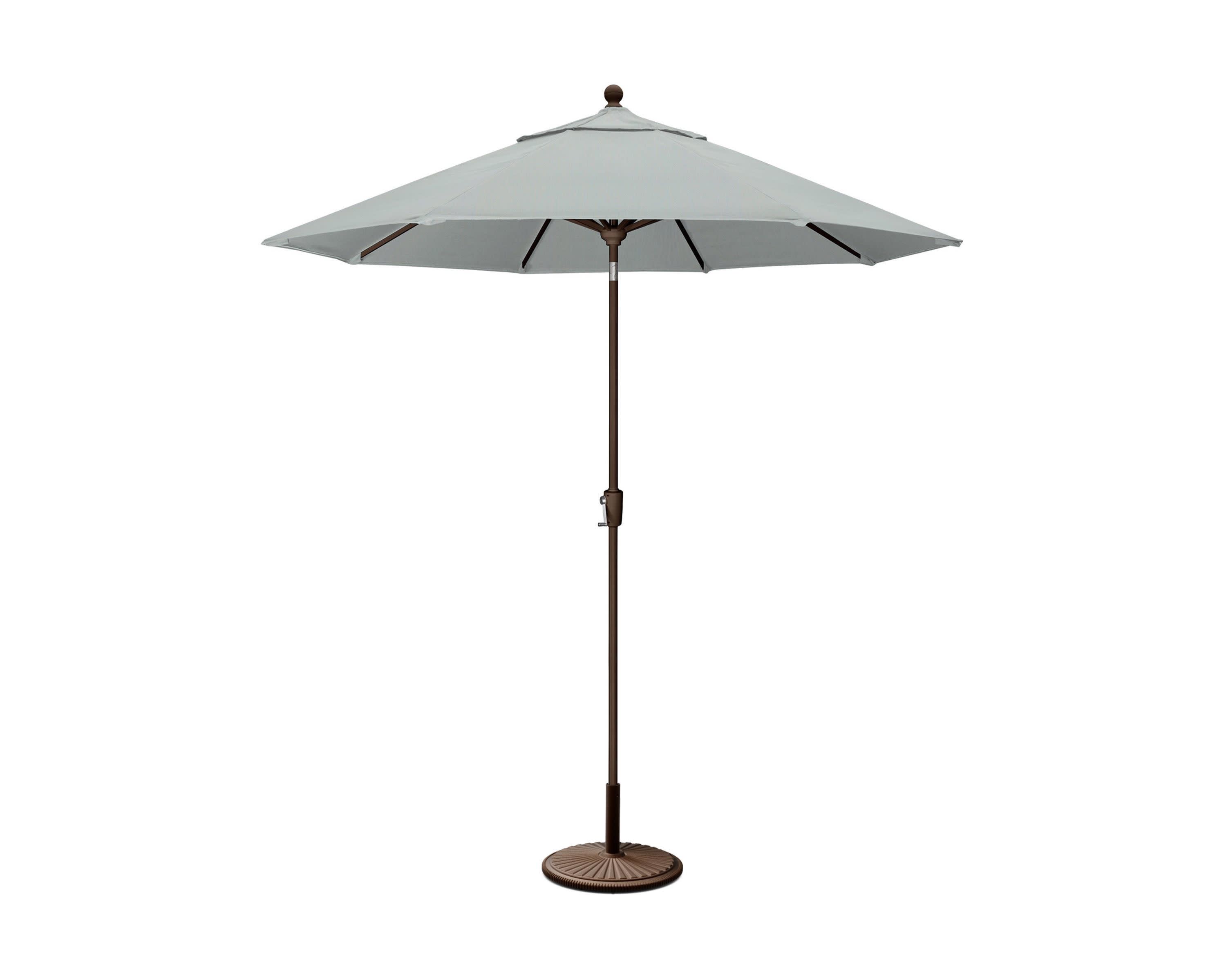 9' Tilt Market Umbrella & Base - Bar Height in Bronze / Spa