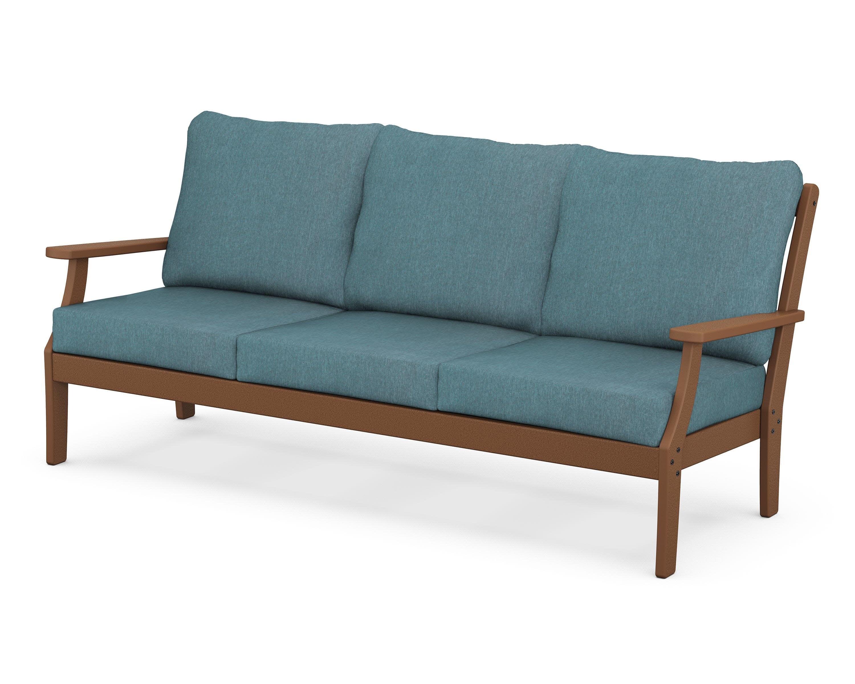 Yacht Club Deep Seating Sofa in Tree House / Ocean Teal