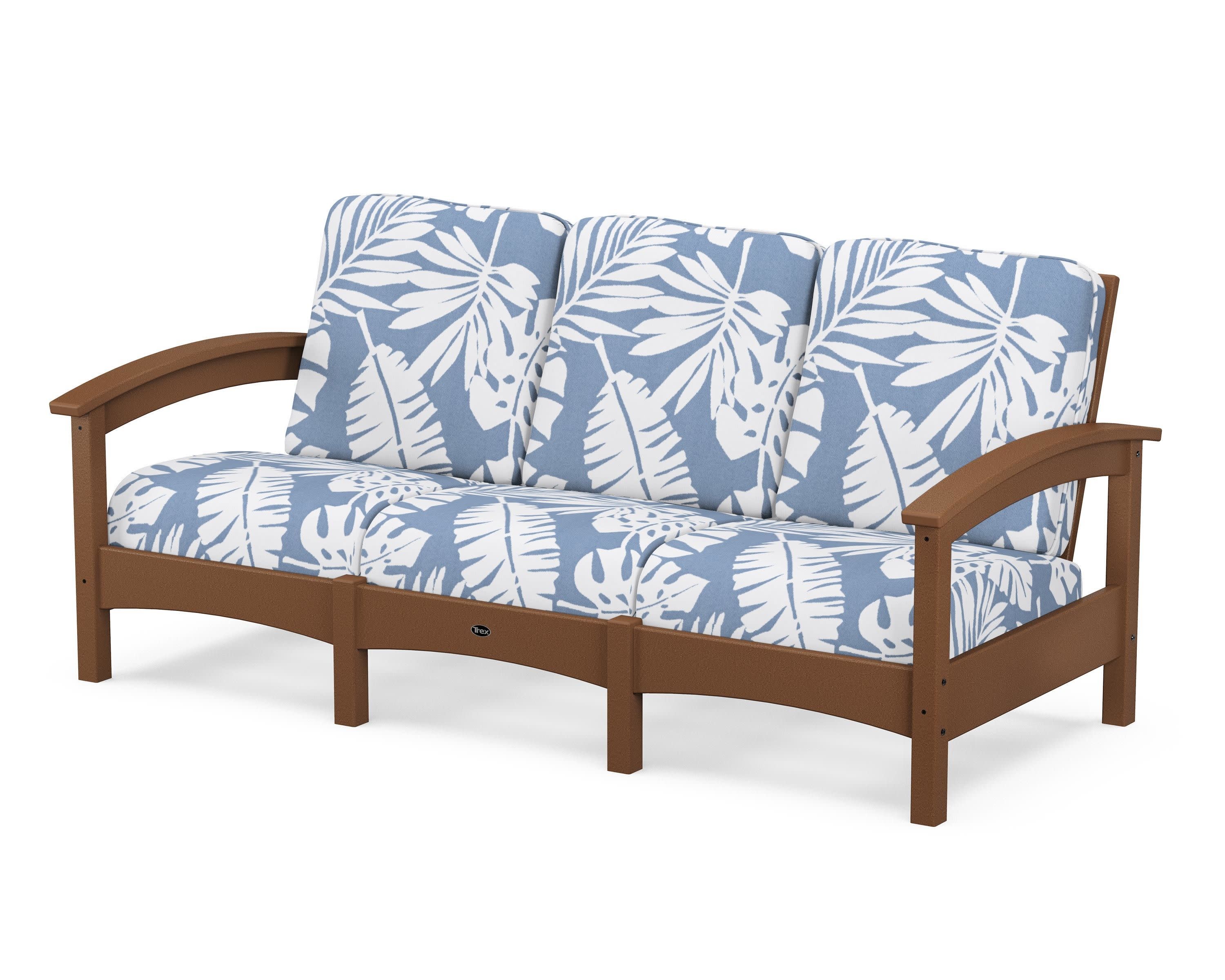 Rockport Club Sofa in Tree House / Leaf Sky Blue