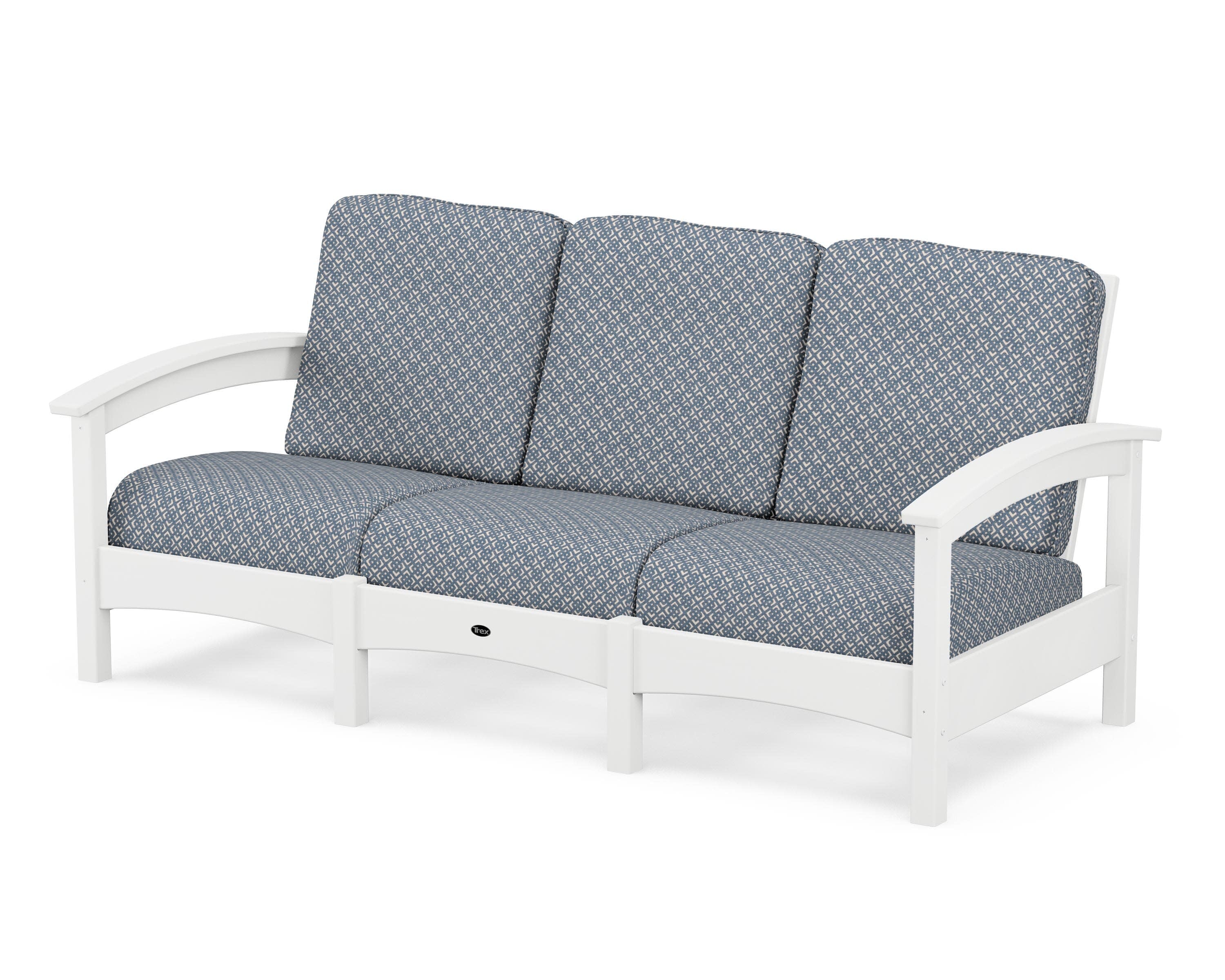 Rockport Club Sofa in Classic White / Hopscotch