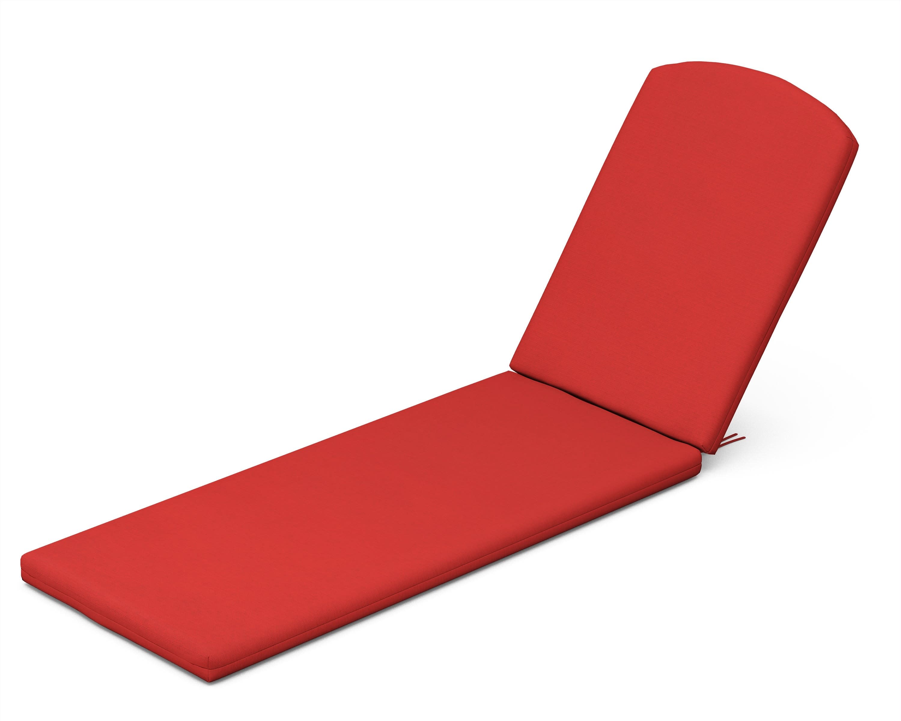 Chaise Cushion - 77"D x 21.25"W x 2.5"H in Crimson Linen