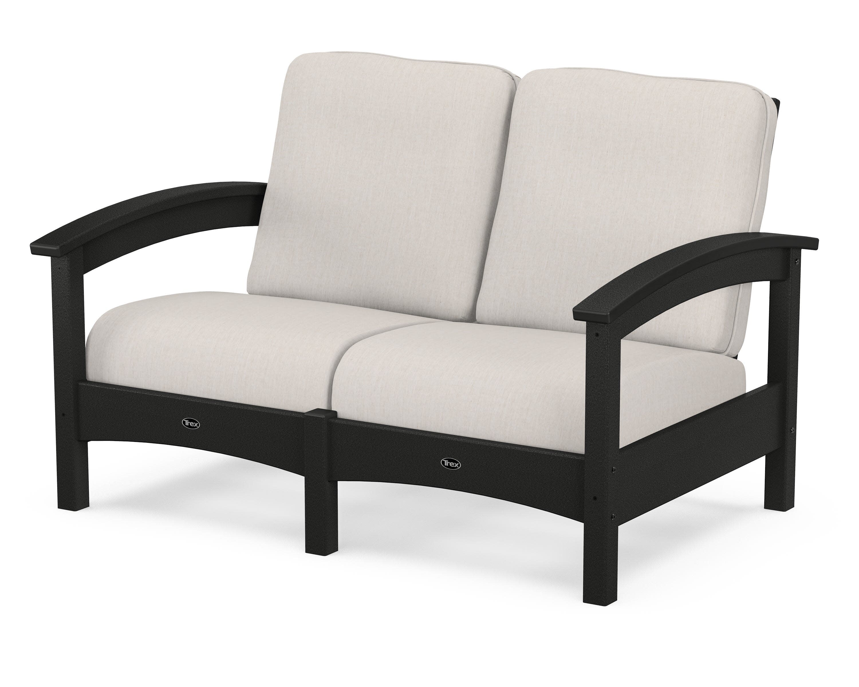 Rockport Club Loveseat in Charcoal Black / Cast Ash