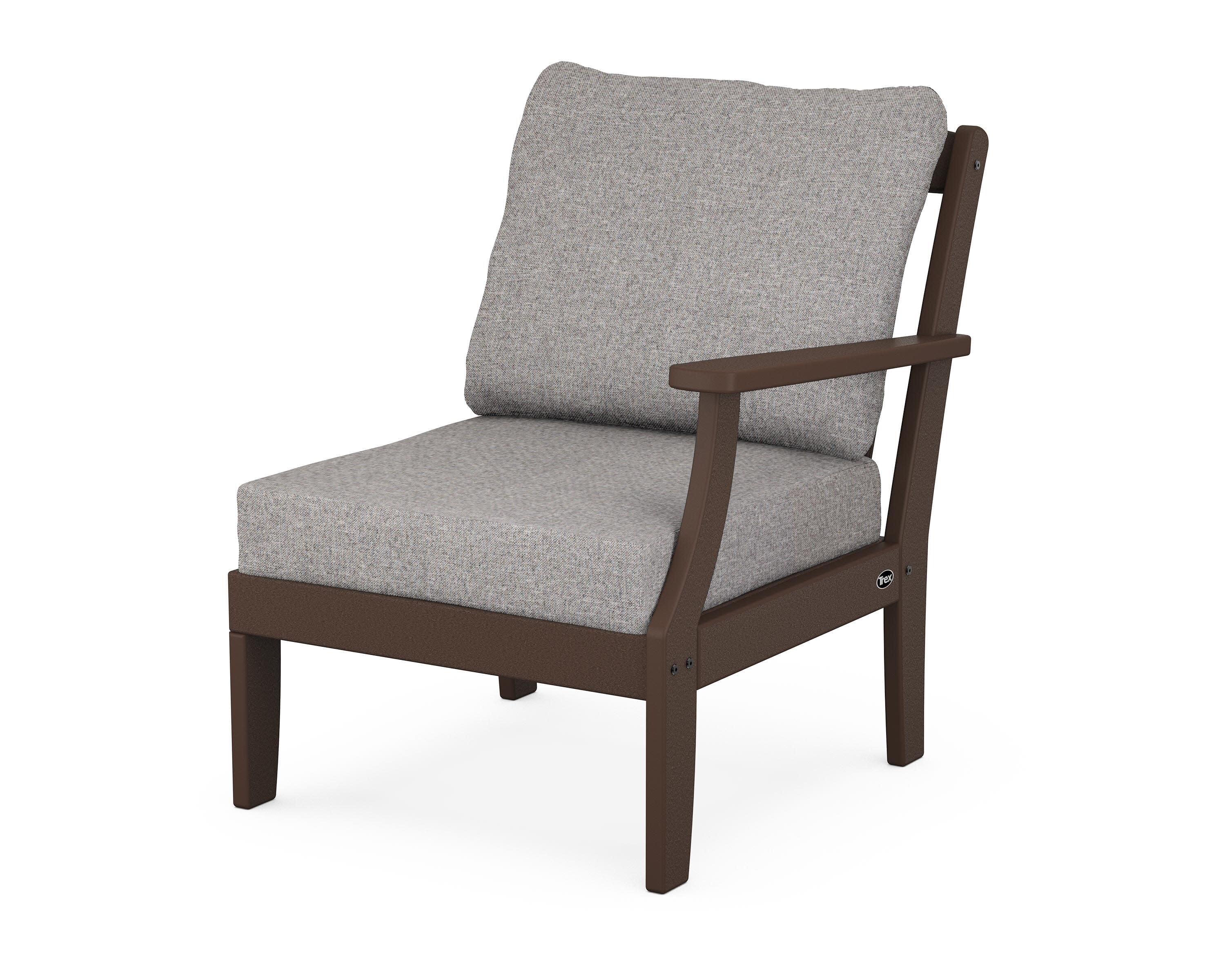 Yacht Club Modular Right Arm Chair in Vintage Lantern / Grey Mist