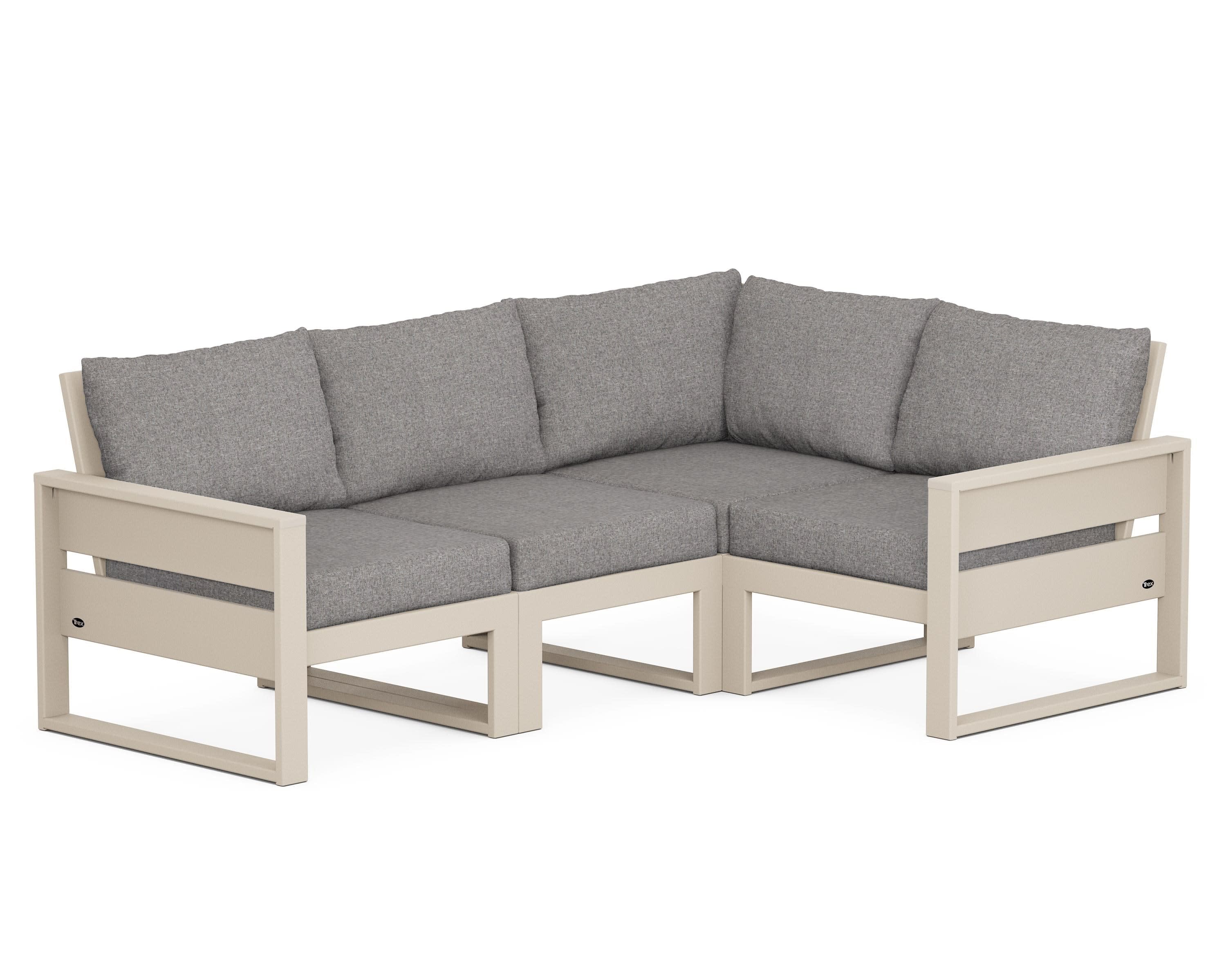 Eastport 4- Piece Sectional in Sand Castle / Grey Mist
