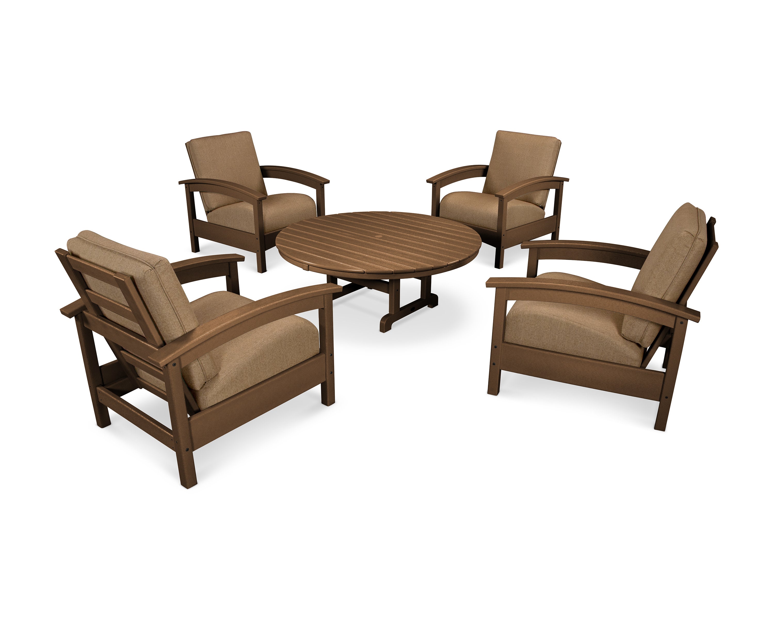 Rockport 5-Piece Deep Seating Set in Tree House / Sesame