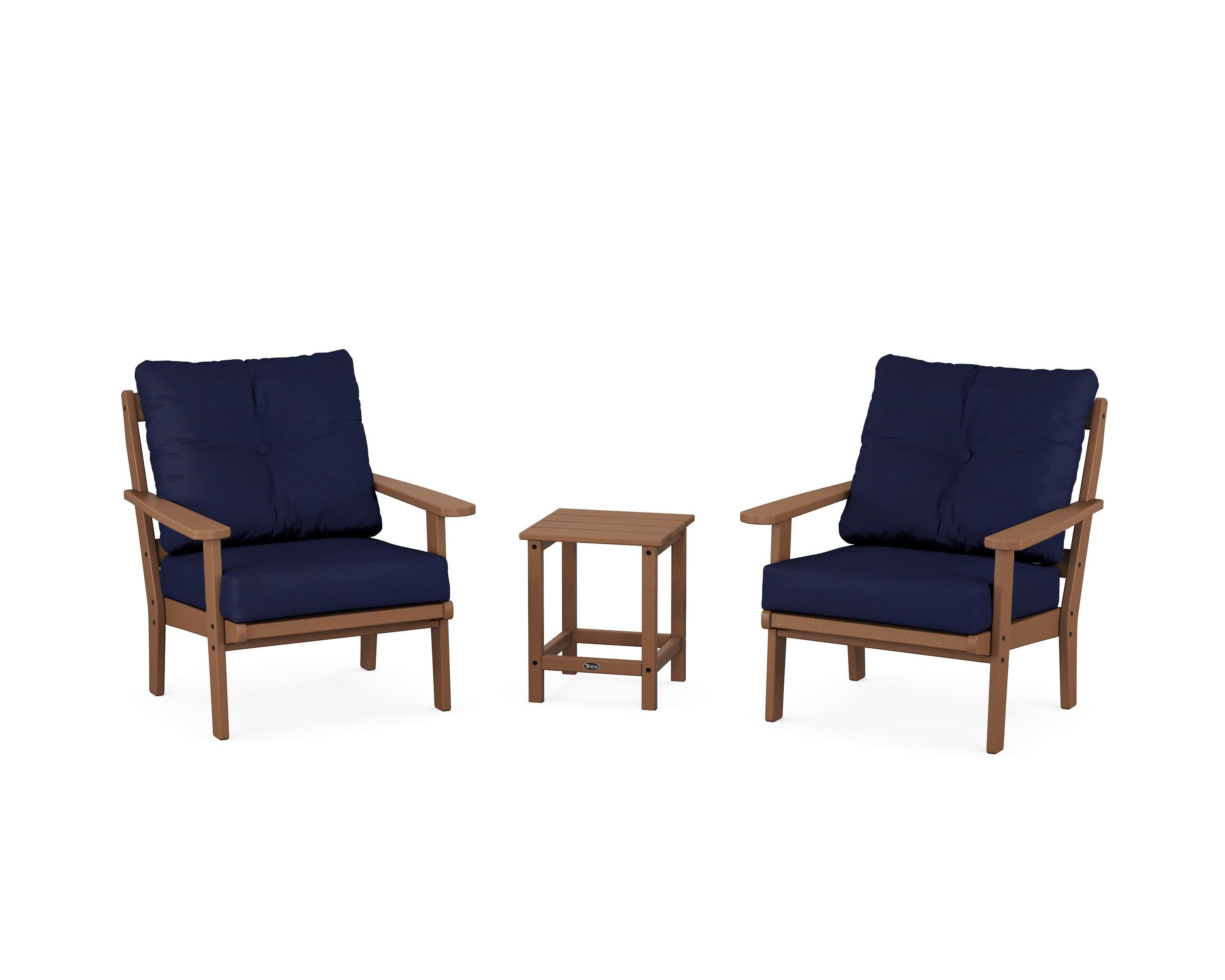 Cape Cod 3-Piece Deep Seating Set in Tree House / Navy