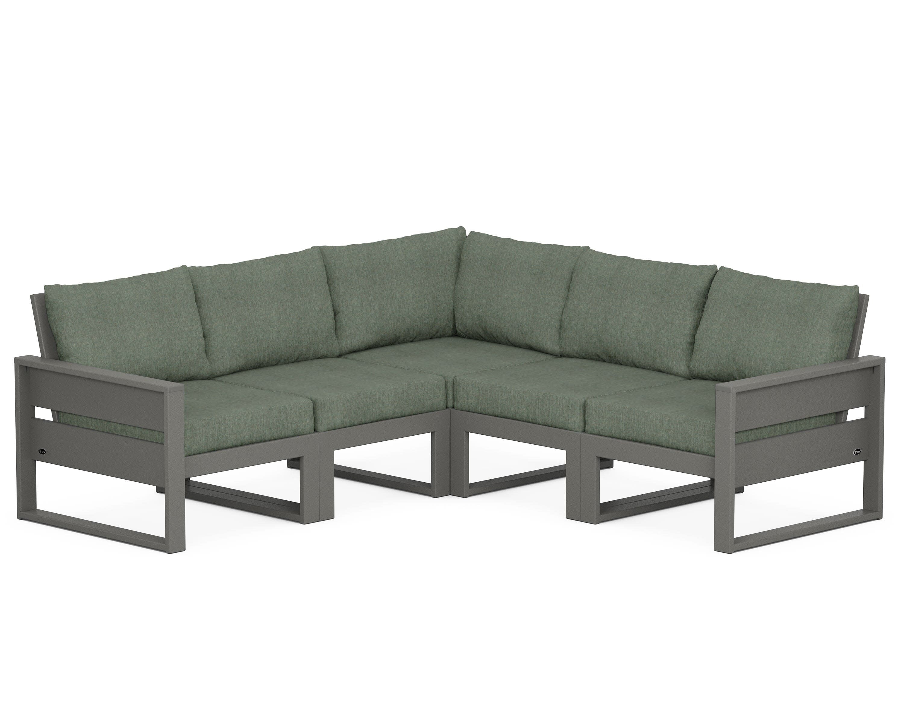 Eastport 5-Piece Sectional in Stepping Stone / Cast Sage