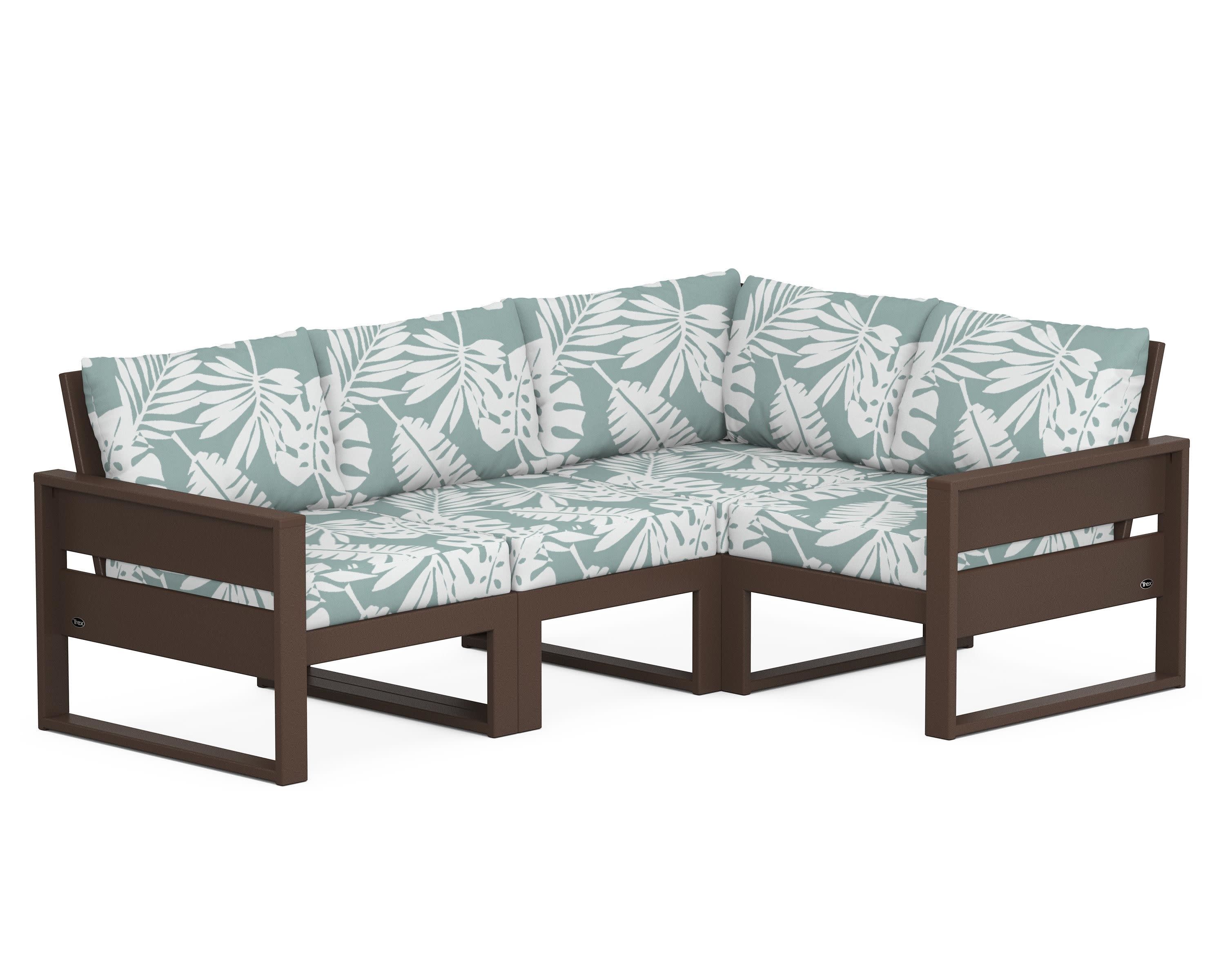 Eastport 4- Piece Sectional in Vintage Lantern / Leaf Glacier Spa