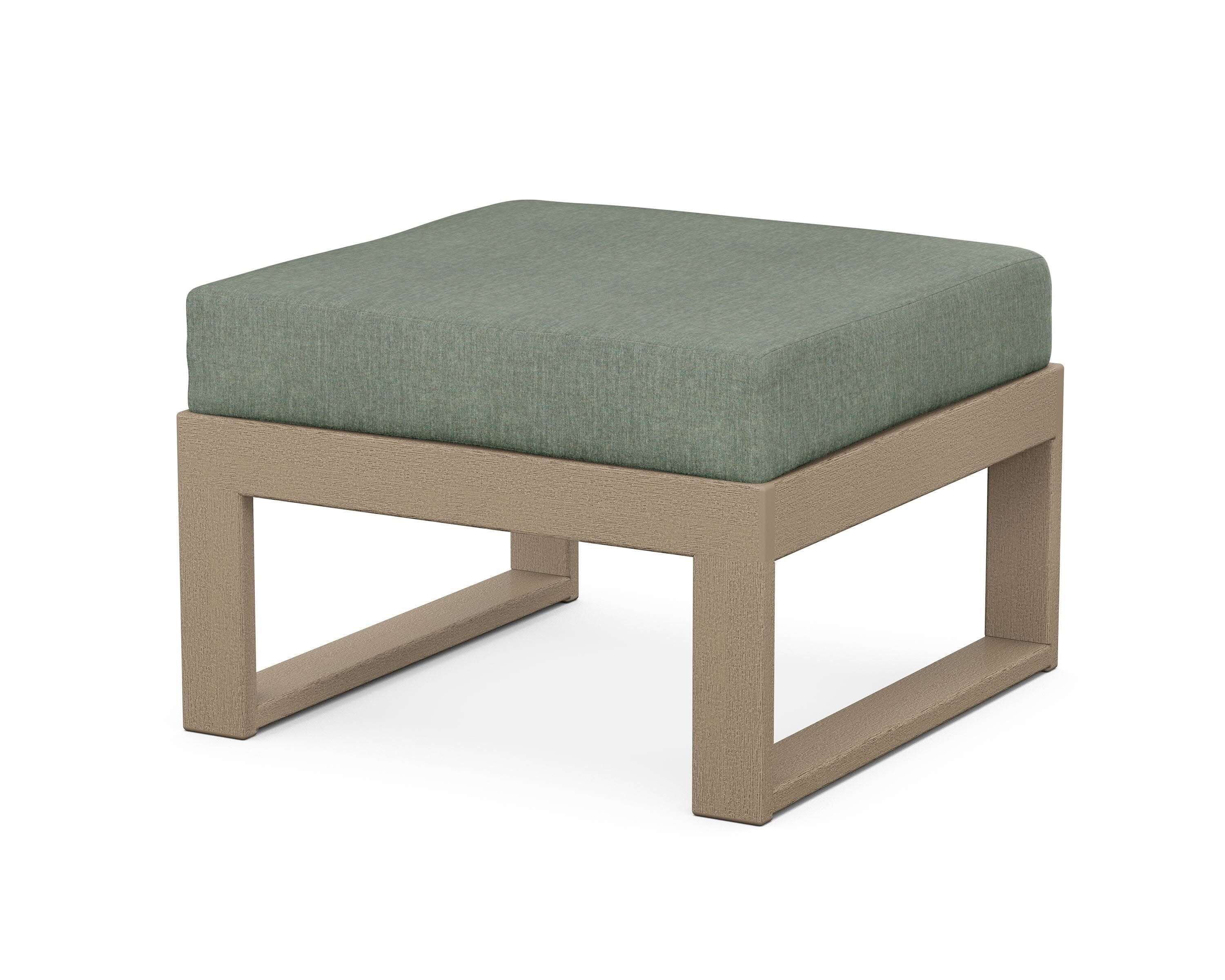 Modular Ottoman - Modern in Vintage Sahara / Cast Sage