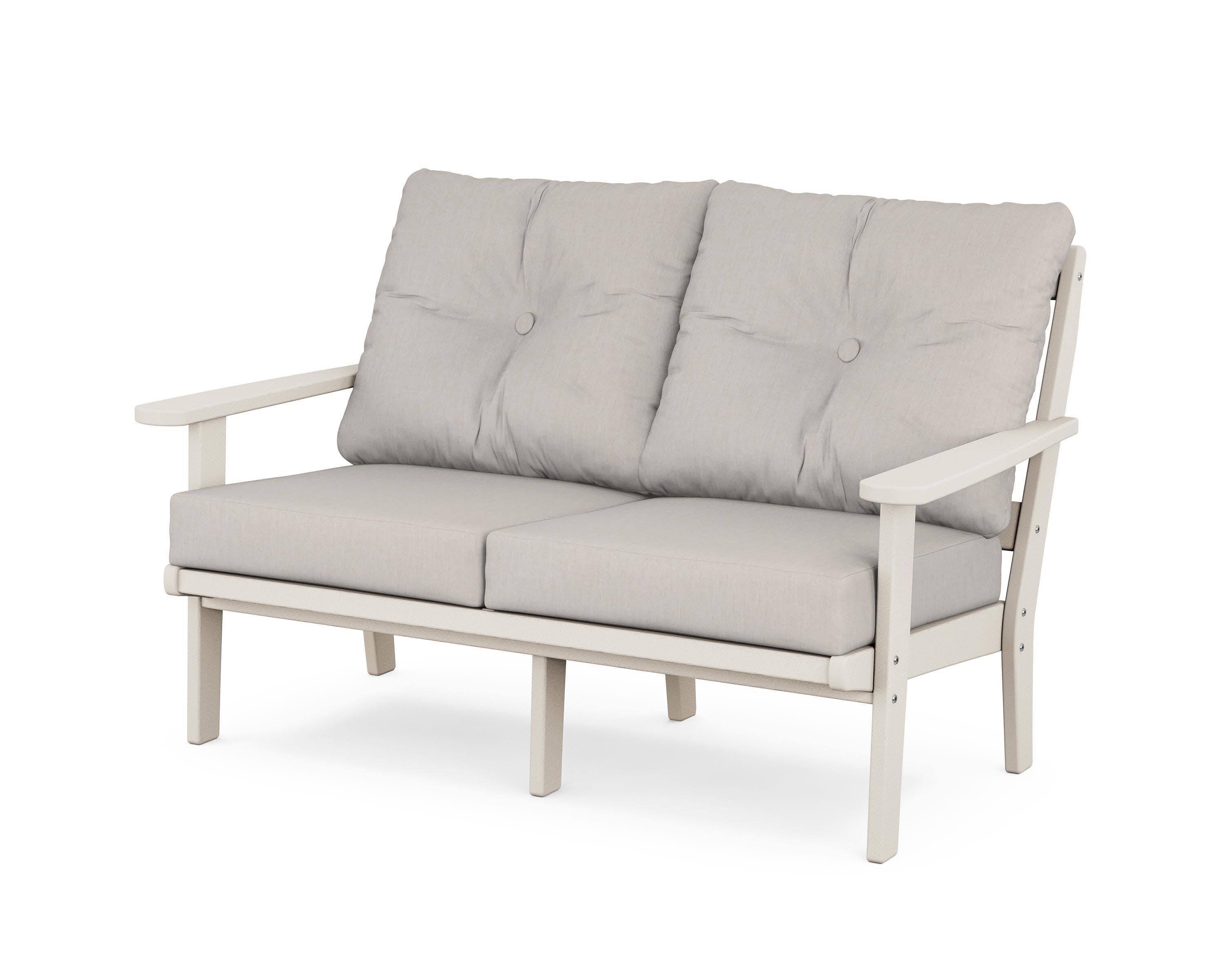 Cape Cod Deep Seating Loveseat in Sand Castle / Cast Ash