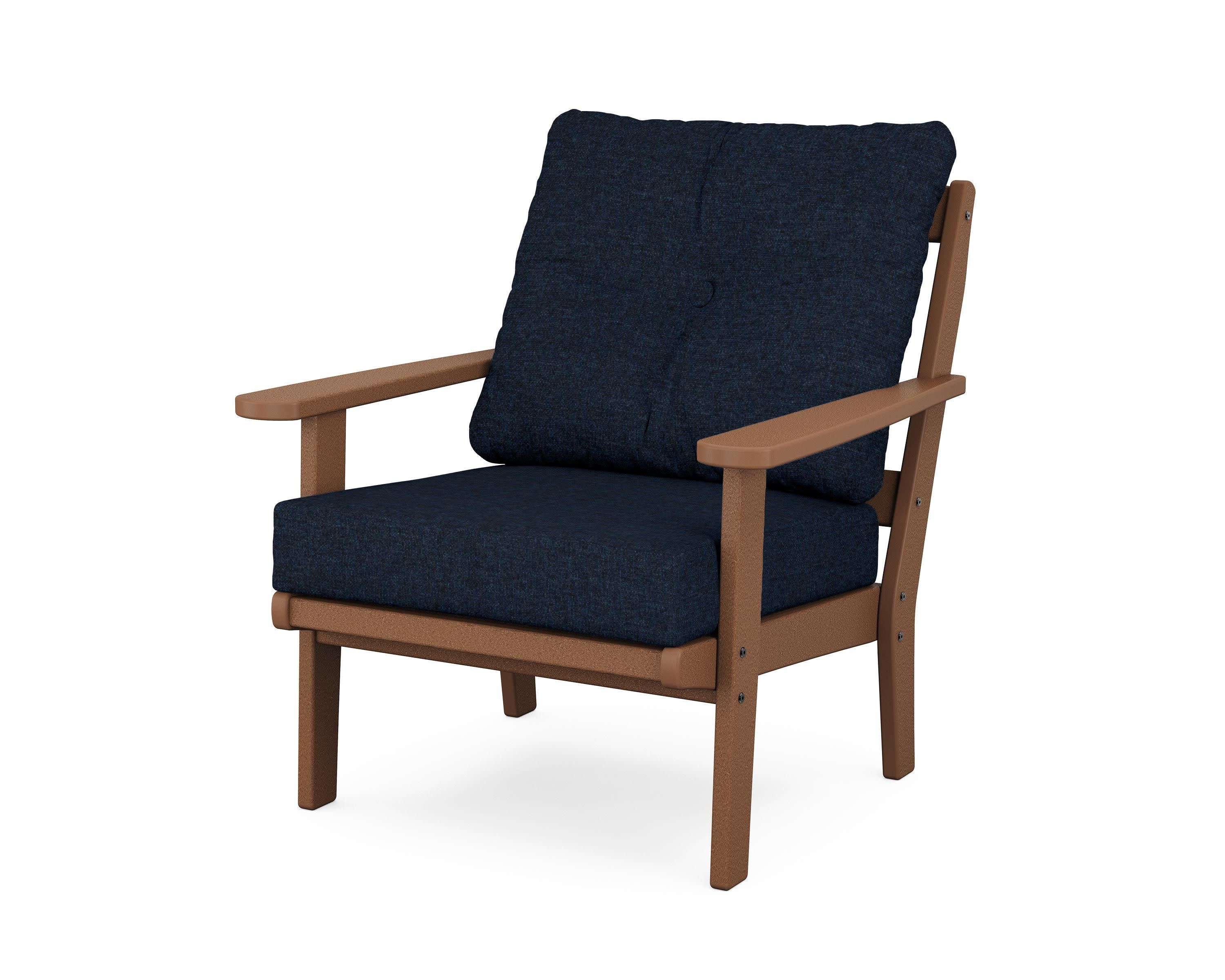 Cape Cod Deep Seating Chair in Tree House / Marine Indigo