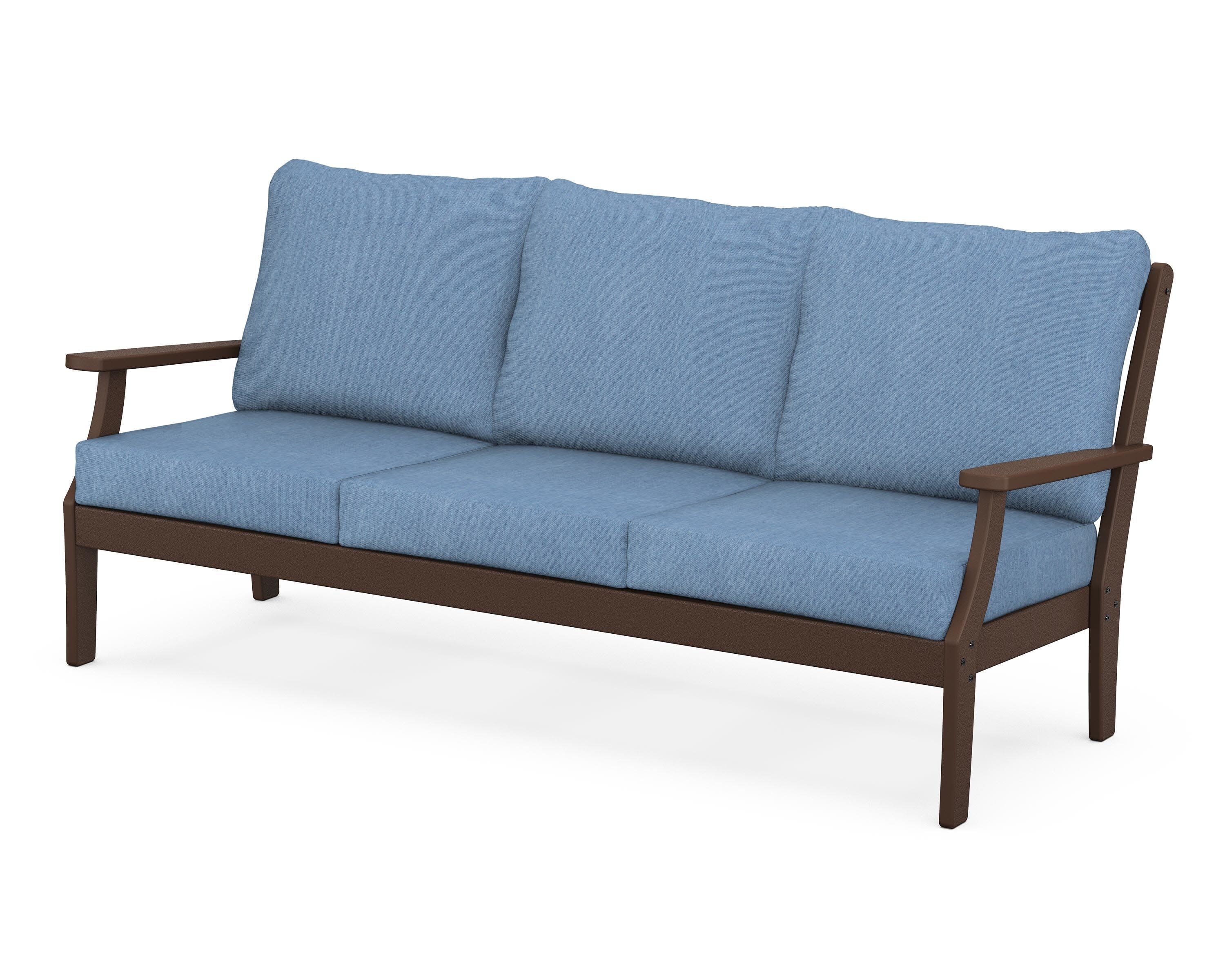 Yacht Club Deep Seating Sofa in Vintage Lantern / Sky Blue