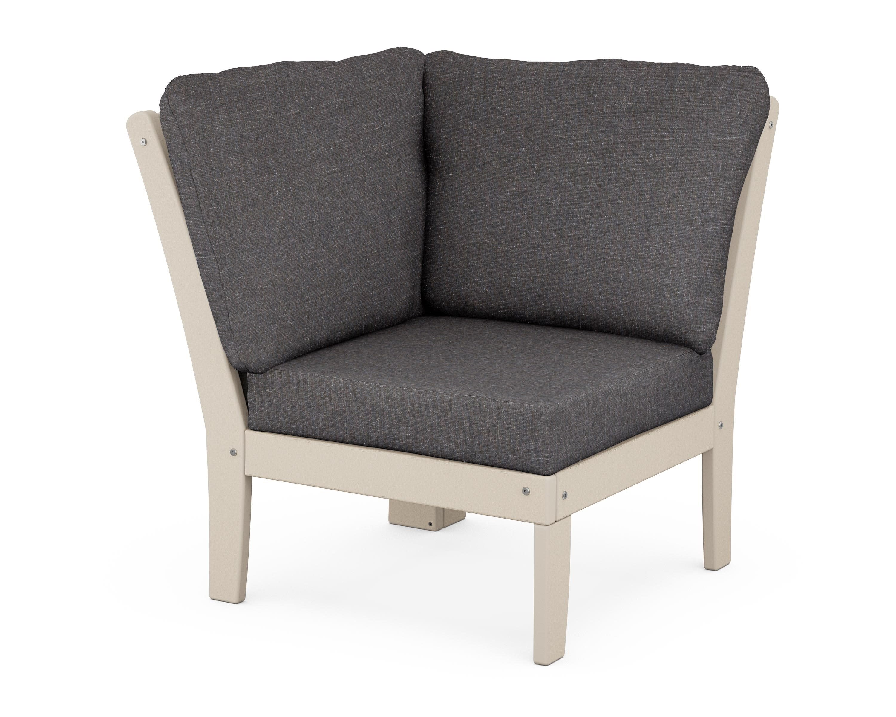 Yacht Club Modular Corner Chair in Sand Castle / Ash Charcoal
