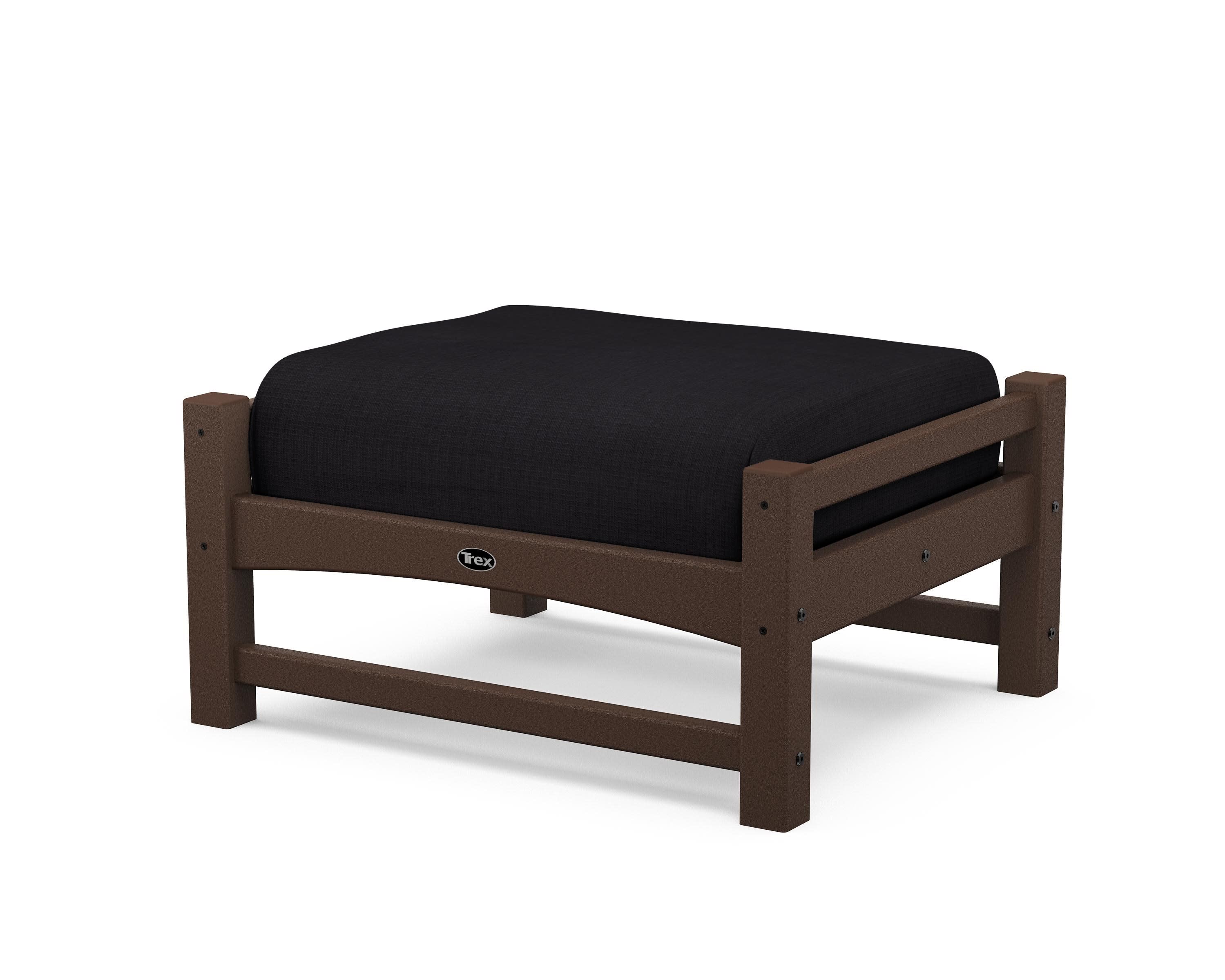 Rockport Club Ottoman in Vintage Lantern / Midnight Linen