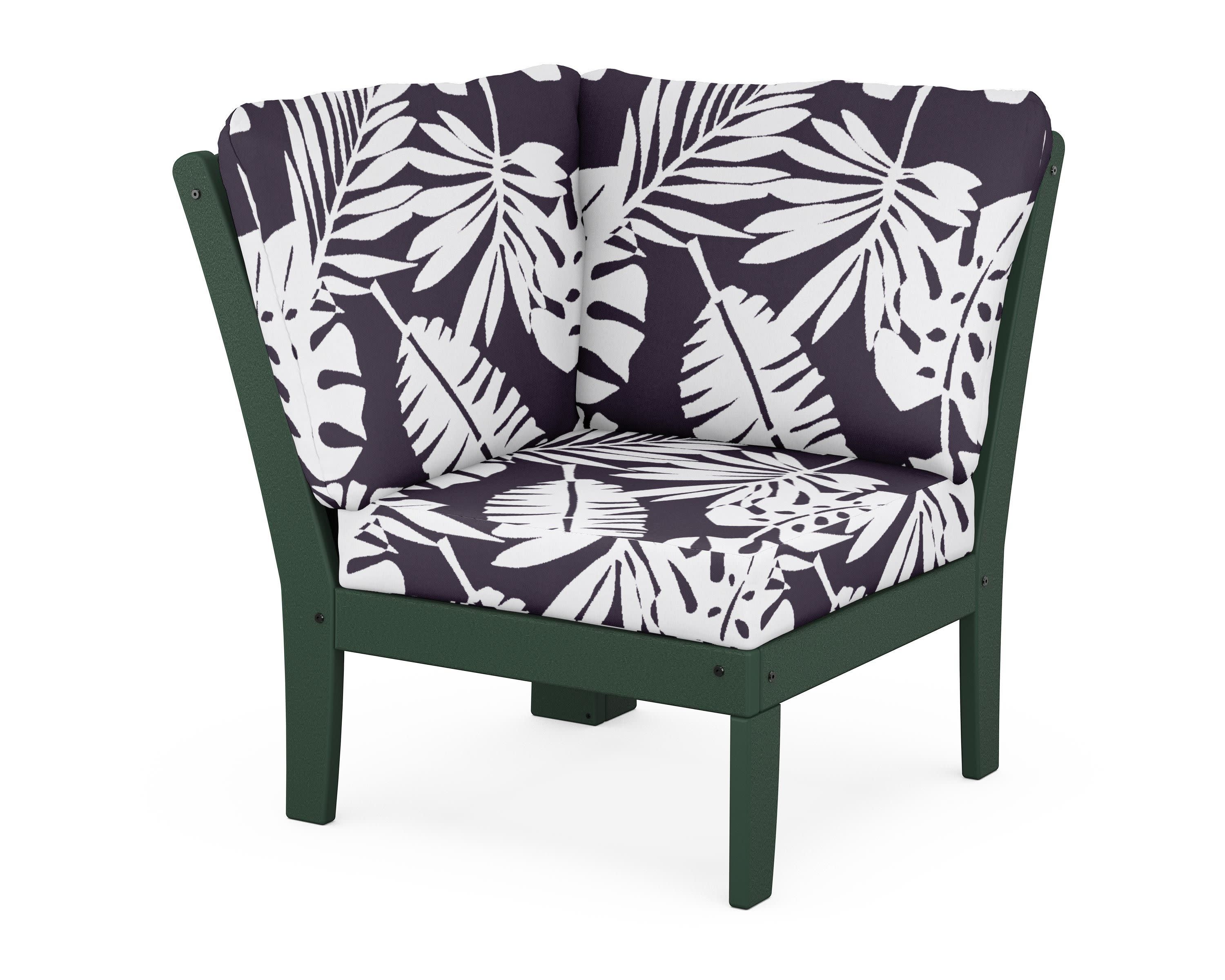 Yacht Club Modular Corner Chair in Rainforest Canopy / Leaf Navy