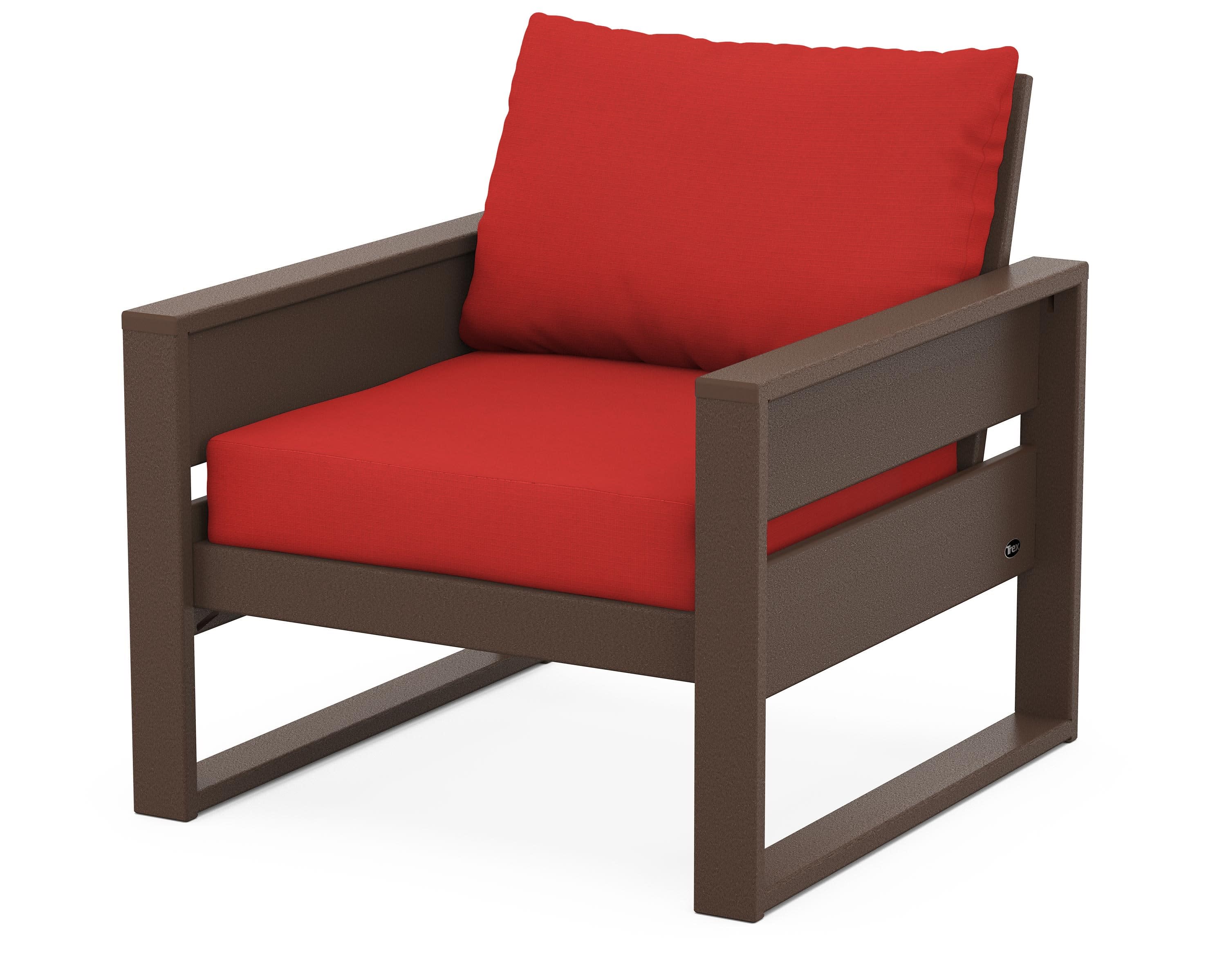 Eastport Club Chair in Vintage Lantern / Crimson Linen