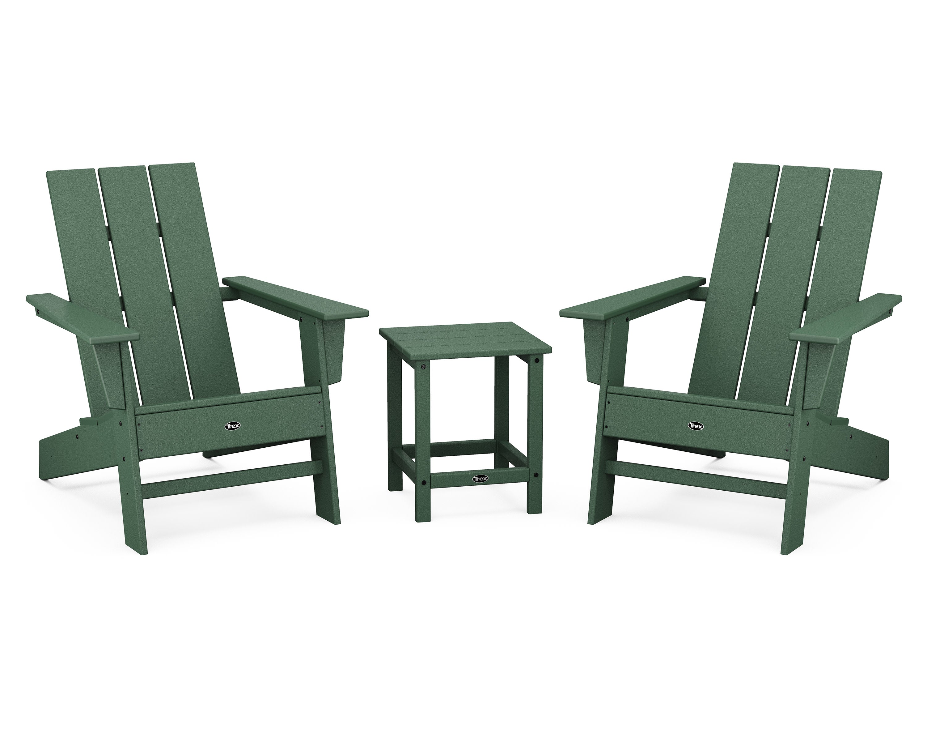 Eastport 3-Piece Modern Adirondack Set in Rainforest Canopy