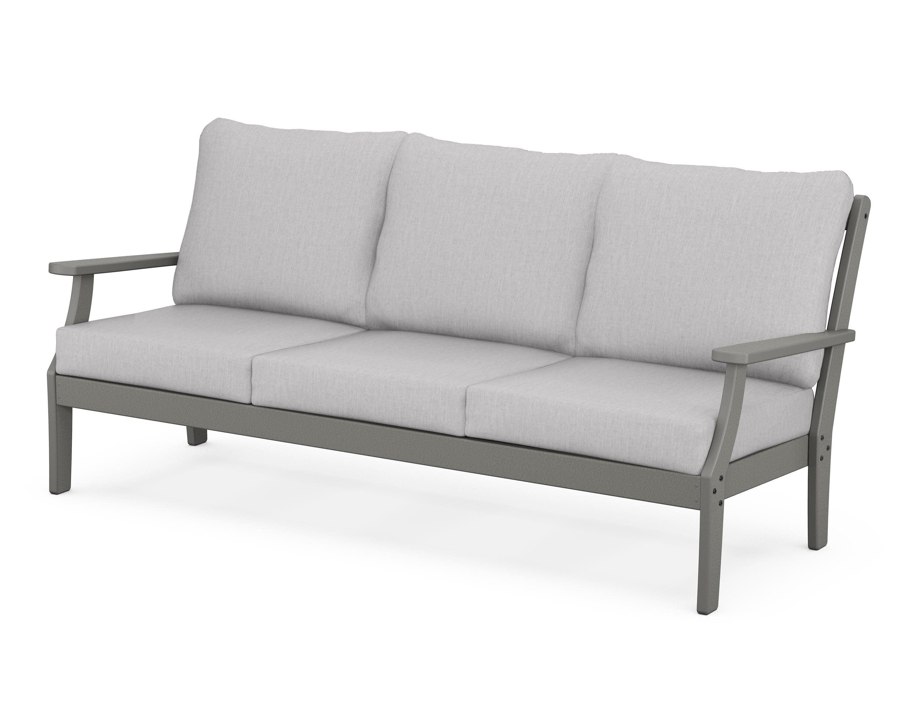 Yacht Club Deep Seating Sofa in Stepping Stone / Granite