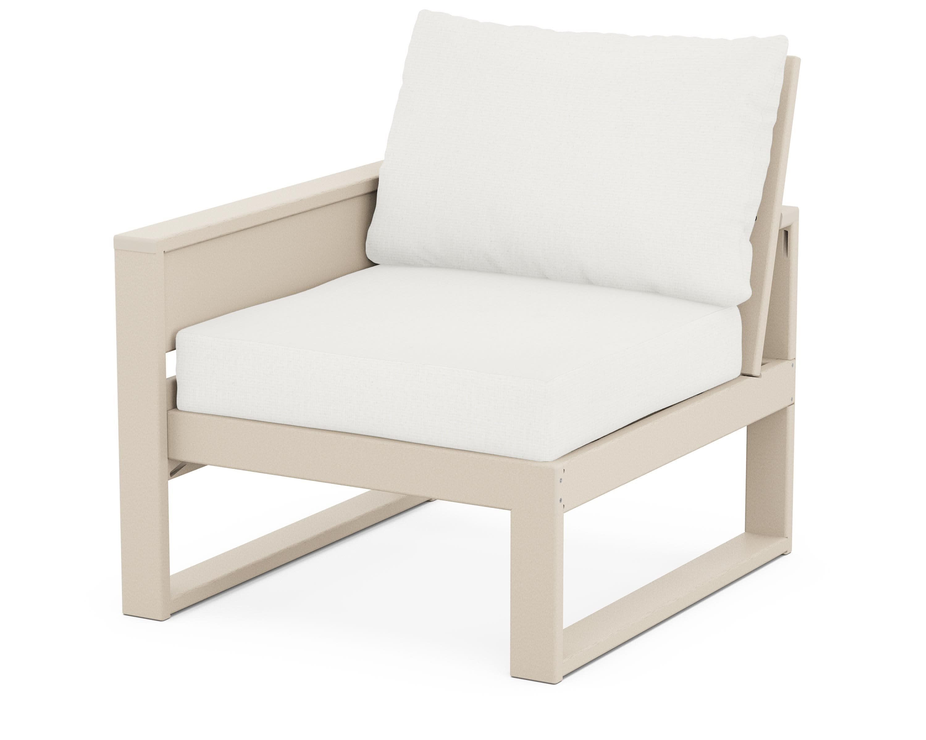Eastport Modular Left Arm Chair in Sand Castle / Natural Linen