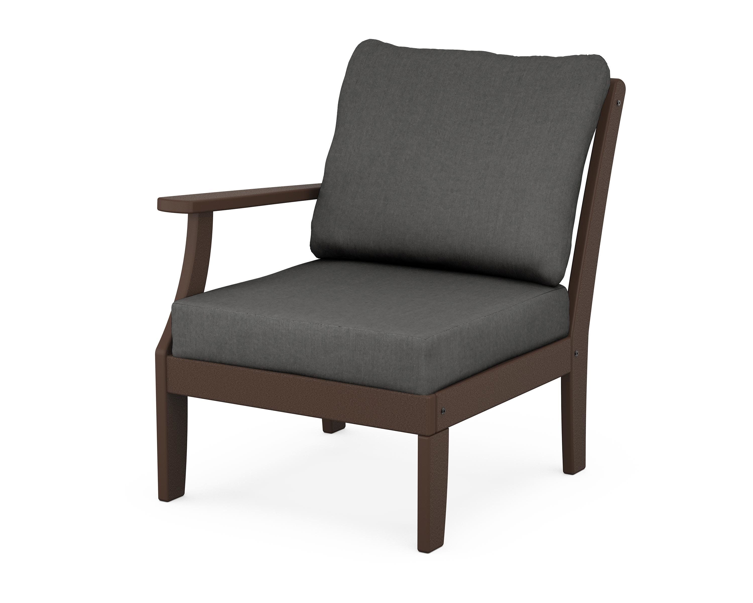 Yacht Club Modular Left Arm Chair in Vintage Lantern / Spectrum Carbon