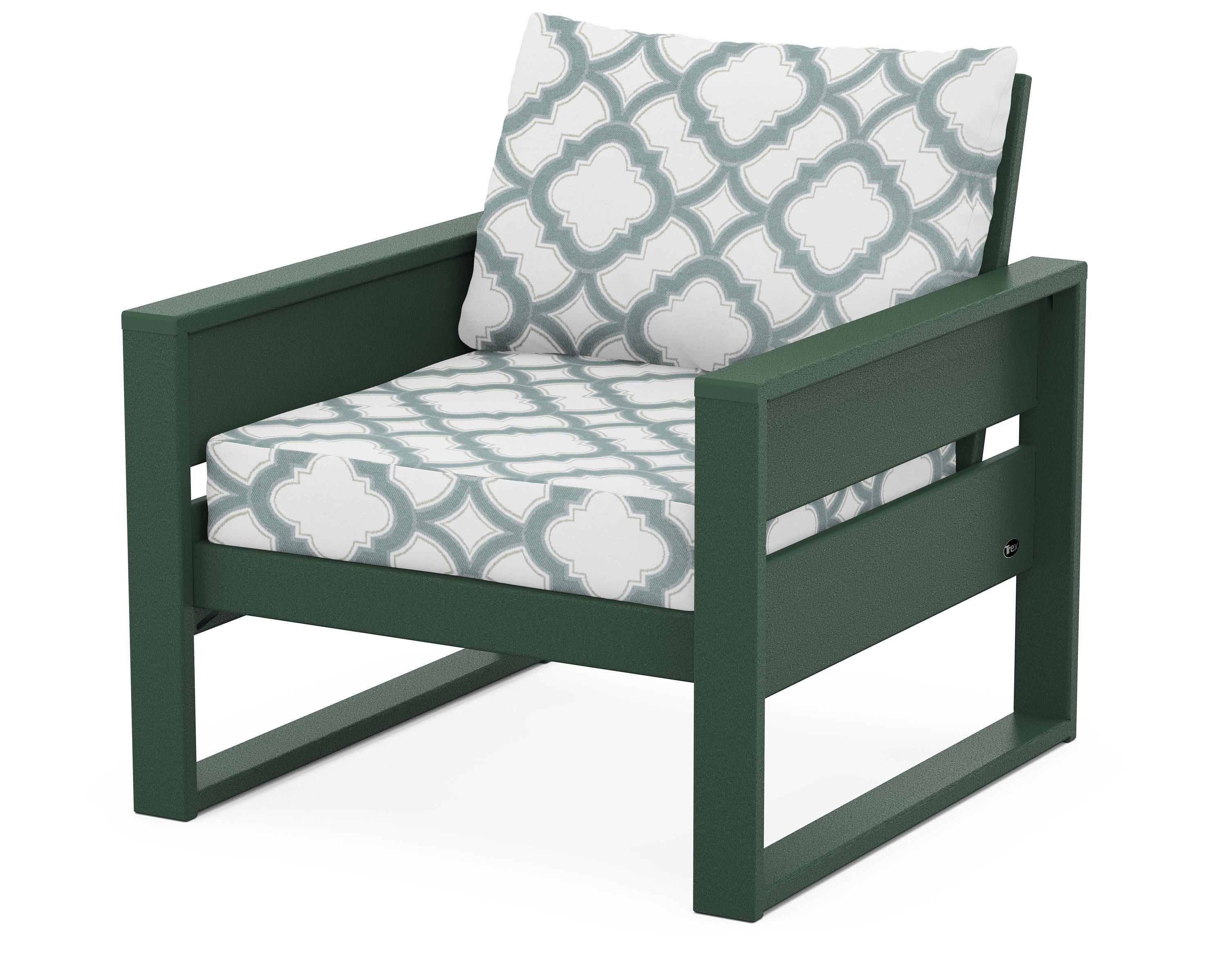 Eastport Club Chair in Rainforest Canopy / Trellis Glacier Spa